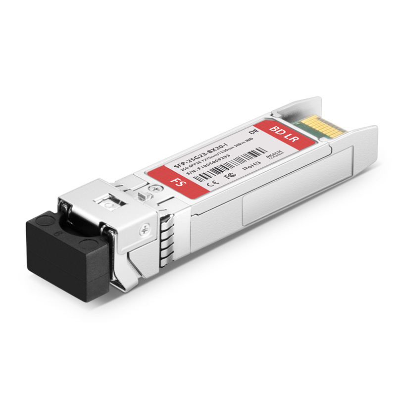 Dell Compatible 25GBASE-U SFP28 BiDi 1270nm-TX/1330nm-RX 20km DOM Simplex LC/UPC SMF Optical Transceiver Module (Industrial) This picture is about 2.