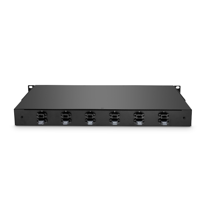1U MTP® to LC Breakout Fiber Patch Panel, OS2 Single Mode