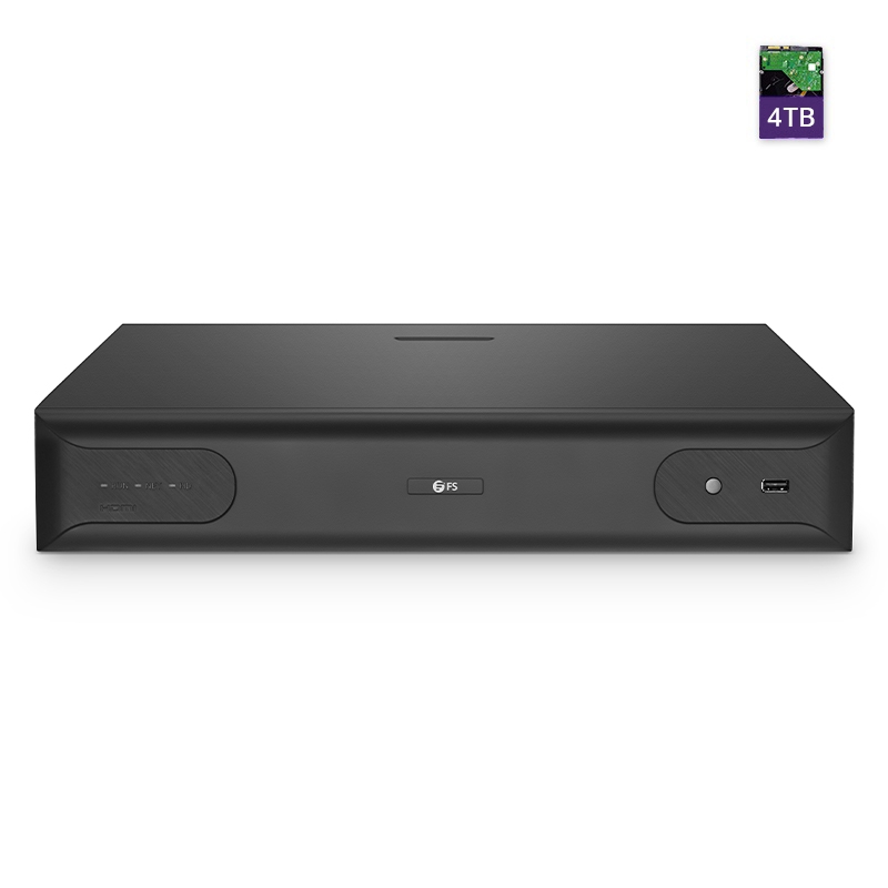 NVR204-32C-16P – 32-Kanal 16-Port PoE Netzwerk-Videorekorder, Aufnahme mit 32CH 4K@30fps, Live View/Playback mit 2CH 4K@30fps, 4TB Festplatte vorinstalliert Dieses Bild handelt von NVR204-32C-16P.