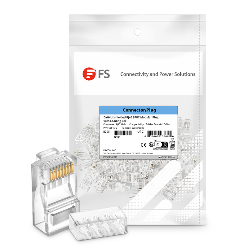 Cat6 RJ45 Spine Modulari Standard non Schermate, 50/Confezione