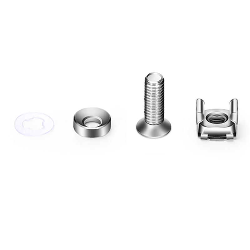 M6×20mm Screw and Nut, Nickel-plated, Silver, 50pcs/Pack