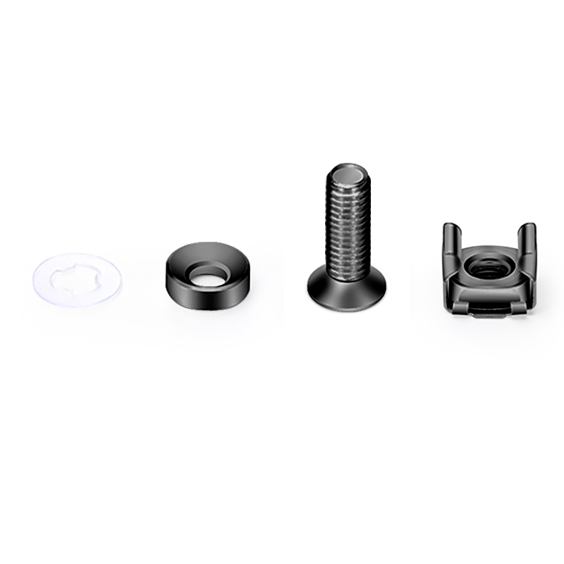 M6×20mm Screw and Nut, Zinc-plated, Black, 50pcs/Pack