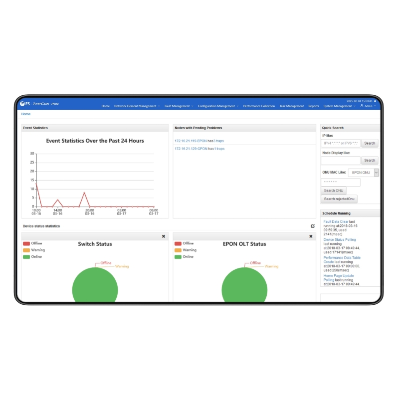 AmpCon-PON Management System for FS PON OLT&ONU Devices