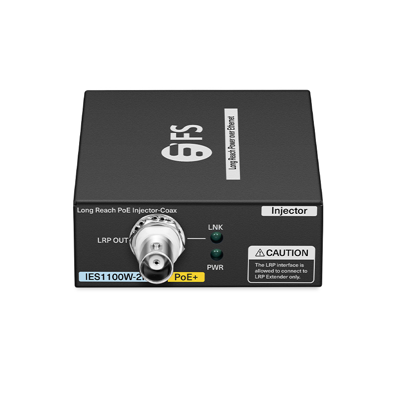 IES1100W-2PD, 1-Port 10/100M Long Reach PoE over Coaxial Injector