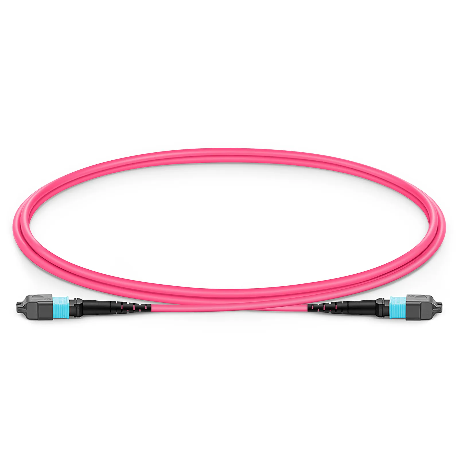 1m (3ft) Puente MTP®, MTP®-12 UPC (hembra) a MTP®-12 UPC (hembra), 12 Fibras, Multimodo (OM4), Plenum (OFNP), 0.35dB Máx, Tipo B, Magenta Esta imagen trata sobre 12FMTPOM4.