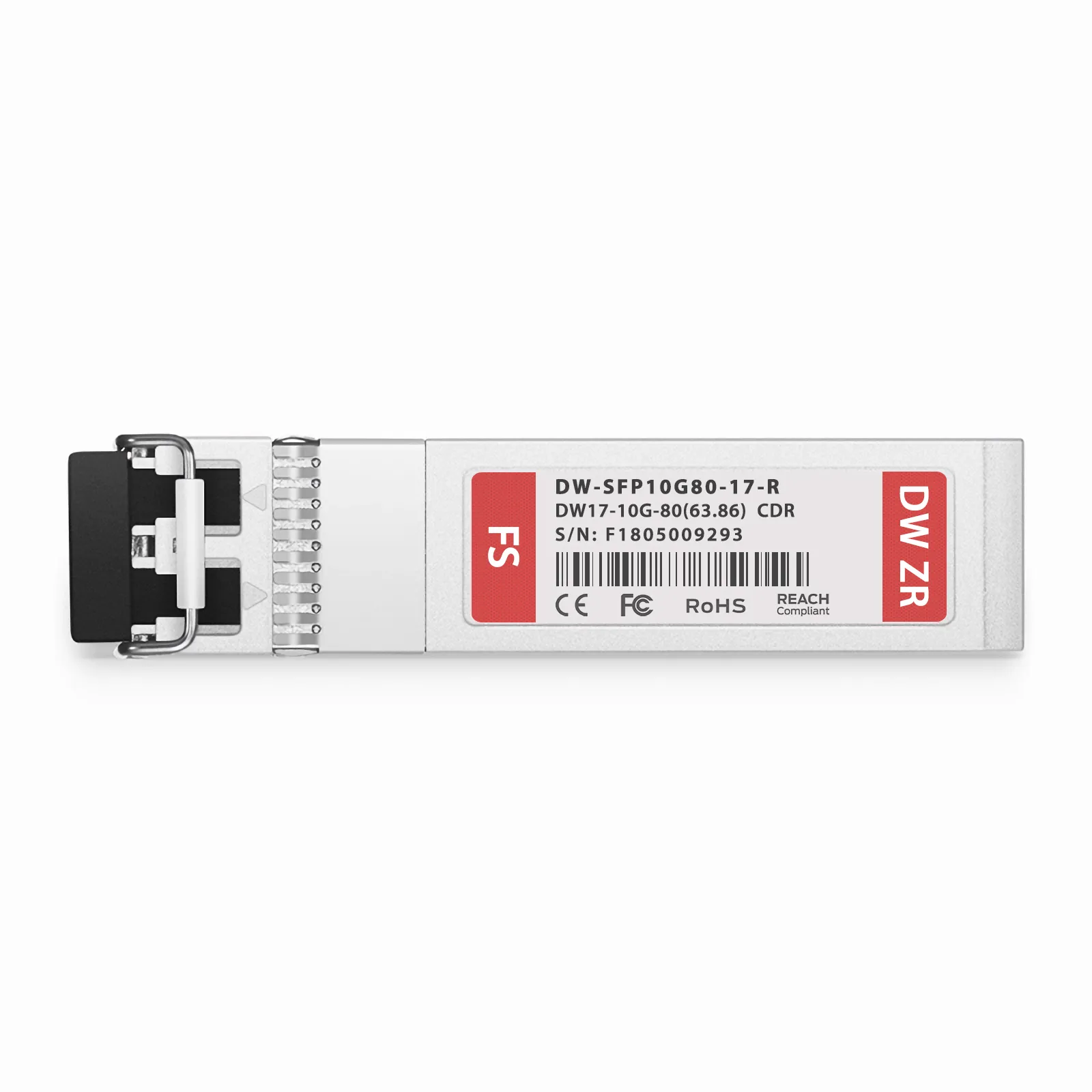 Customized C17-C61 SFP+ 10G DWDM 100GHz 80km Duplex LC/UPC SMF Transceiver Module with CDR