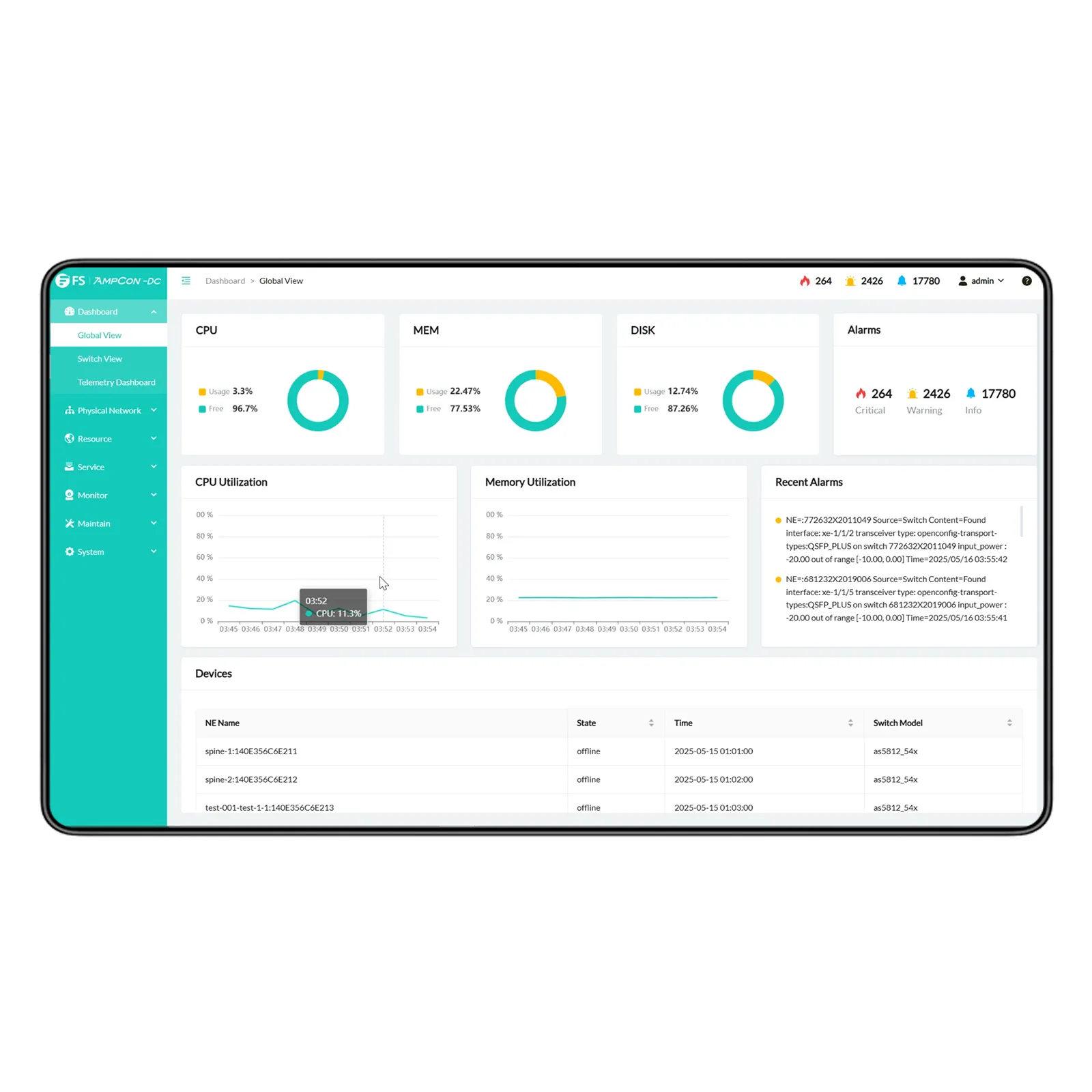 AmpCon-DC-Verwaltungsplattform 3-Jahres-Abonnement mit Support-Service für Rechenzentren Dieses Bild handelt von LIS-AMPCON-DC-FPSW-Foundation-3Y.