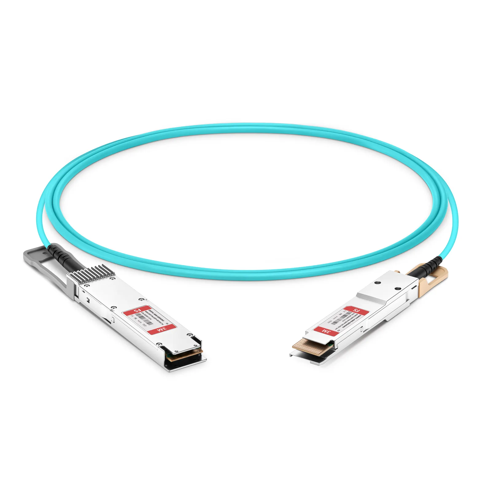 Customized 400G OSFP RHS/Flat Top to 400G QSFP-DD Active Optical Cable