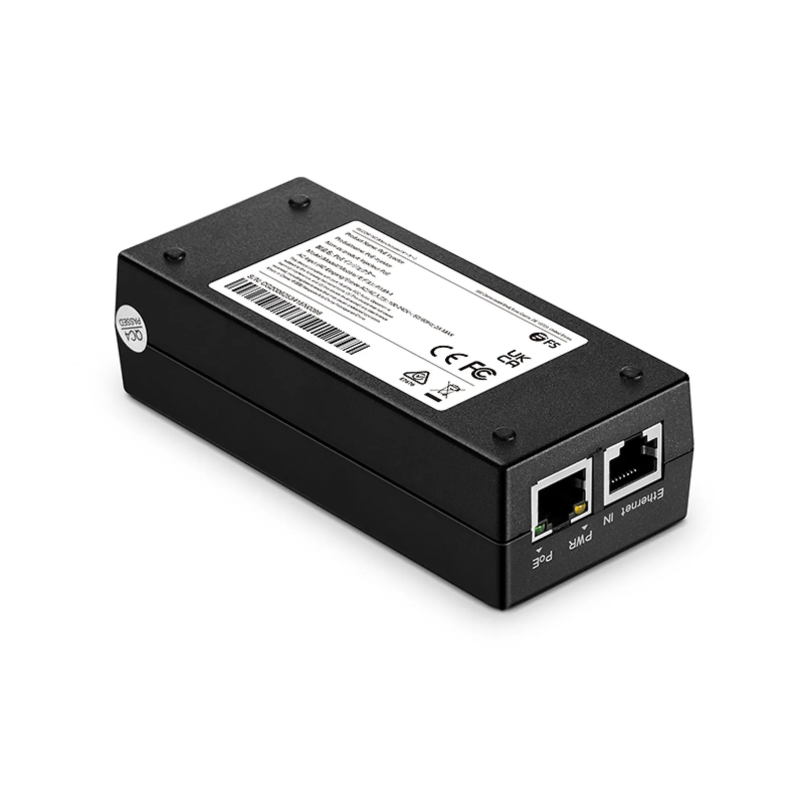 Single Port 10/100/1000M Gigabit PoE Injector, PoE Port