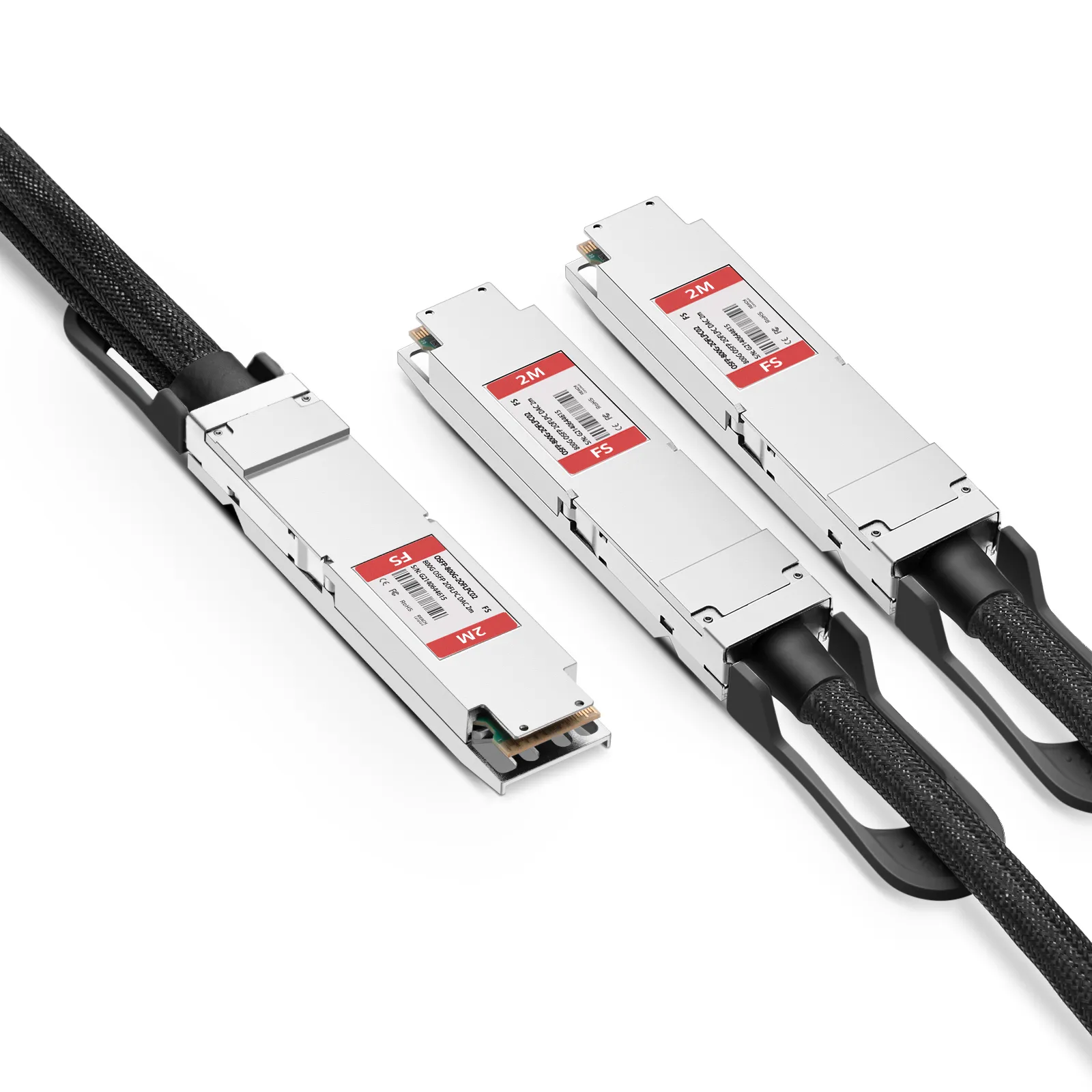 2m (7ft) 800G OSFP Finned Top to 2 x 400G OSFP Flat Top Passive