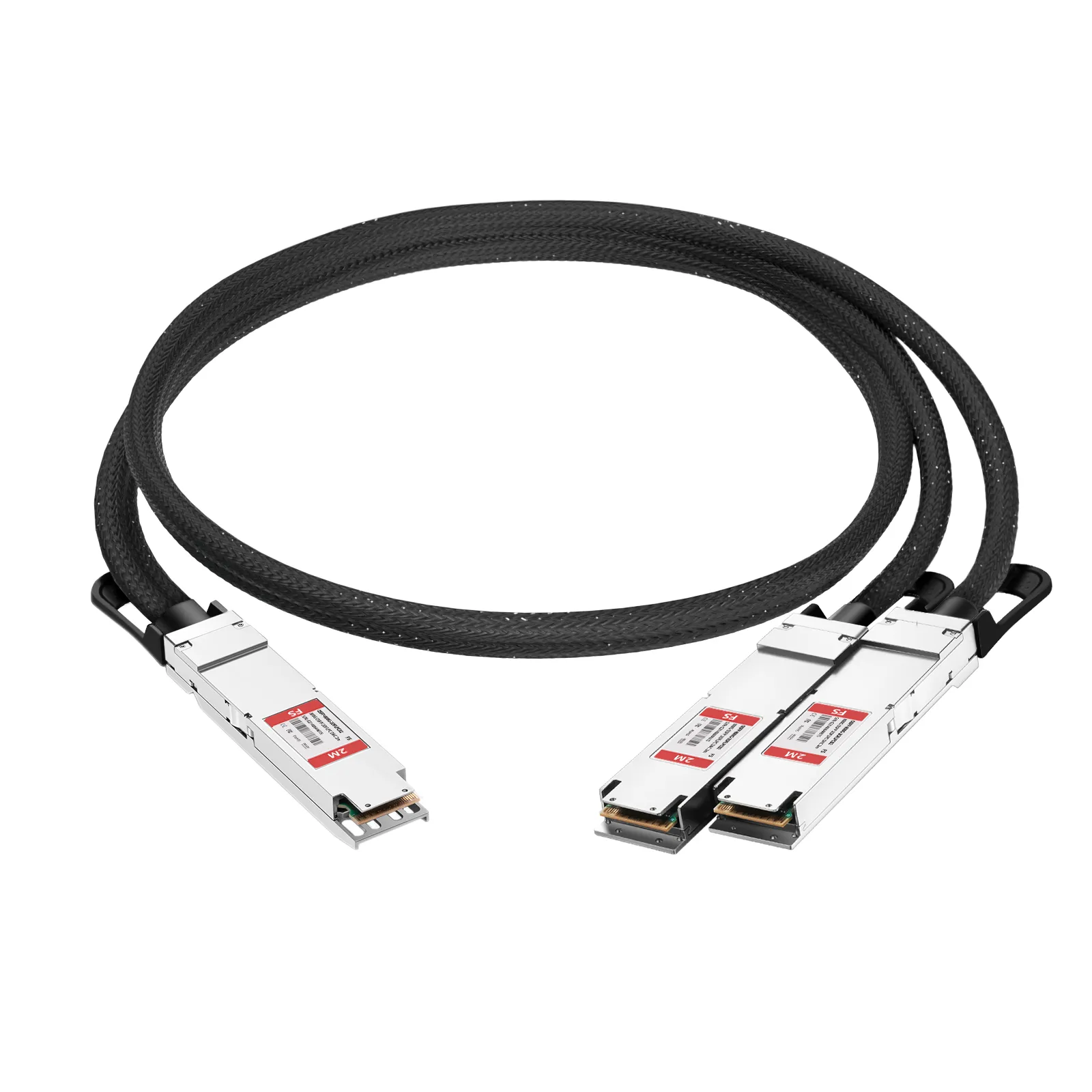 2m (7ft) 800G OSFP Finned Top to 2 x 400G OSFP Flat Top Passive