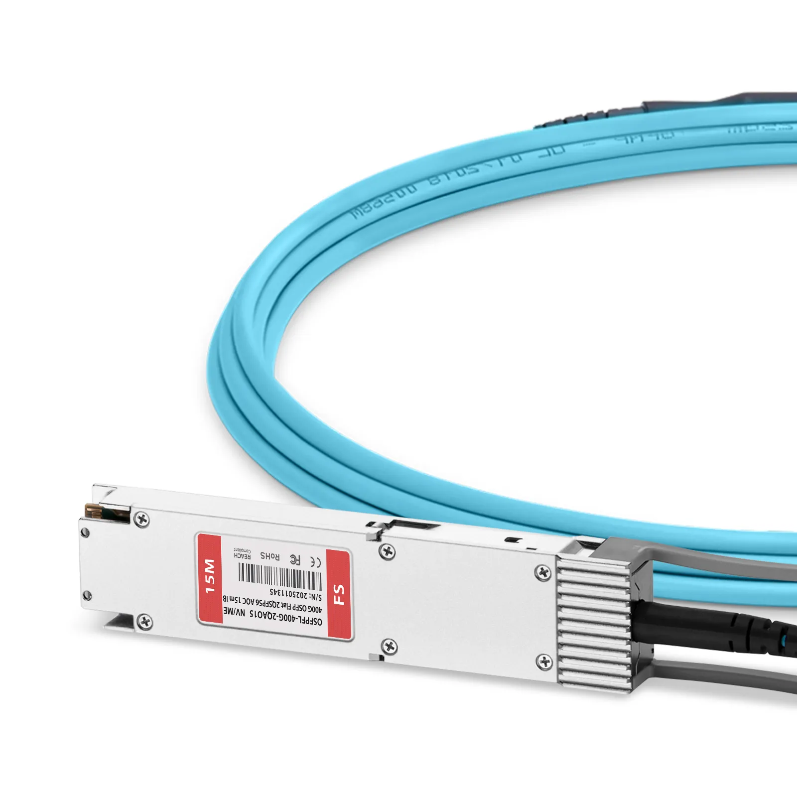 NVIDIA/Mellanox MFA7U10-H015-FLT対応、15m(49ft) OSFP 8×50G PAM4
