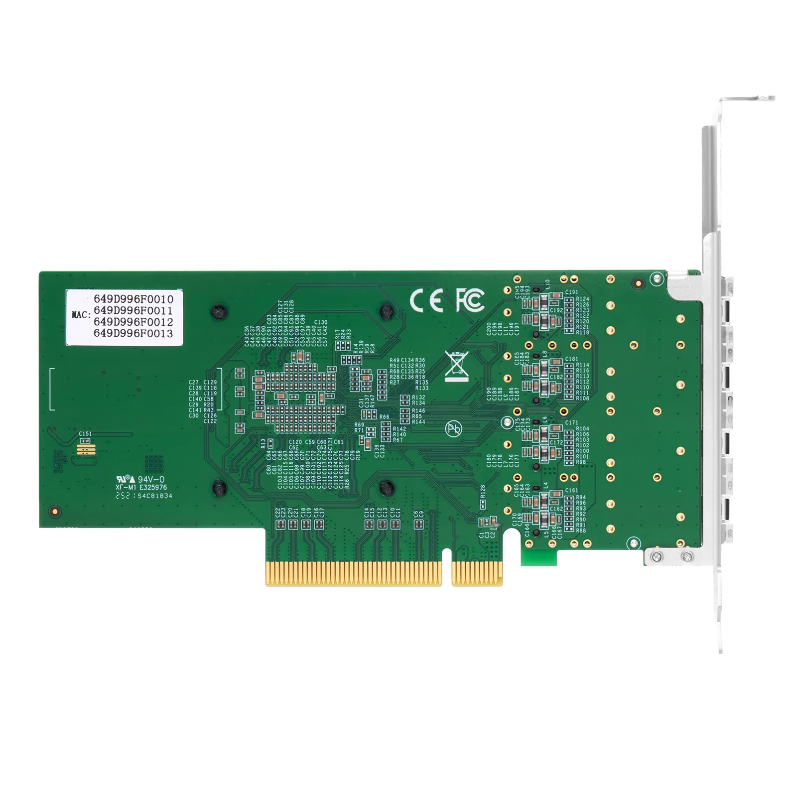 Intel XL710-BM1 Based Ethernet Network Interface Card, 10G Quad-Port SFP+, PCIe 3.0 x 8, Comparable to Intel X710-DA4, Full Height&Low Profile