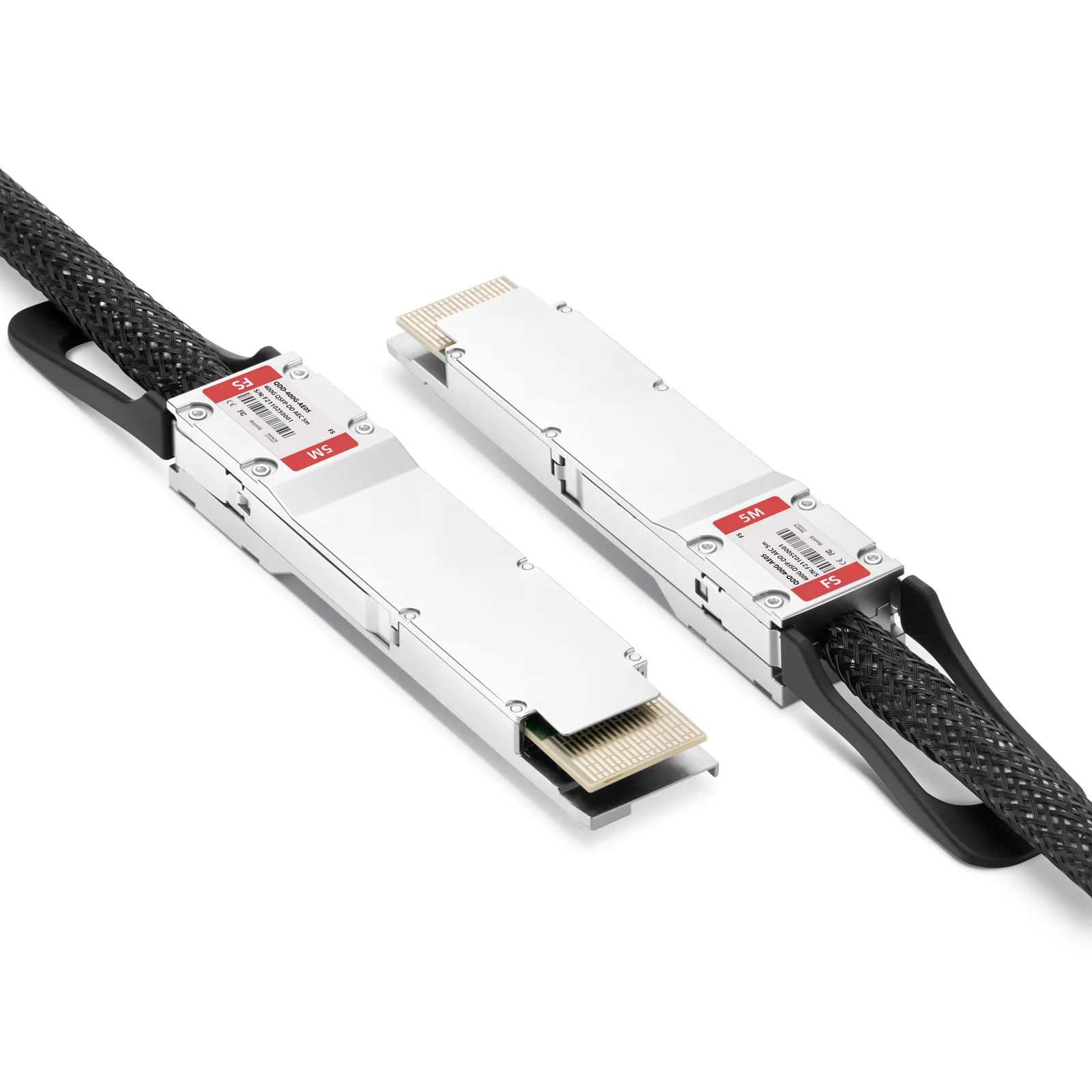 5m (16ft) 400G QSFP-DD 8 x 50G PAM4 Active Electrical Cable for FS Switches