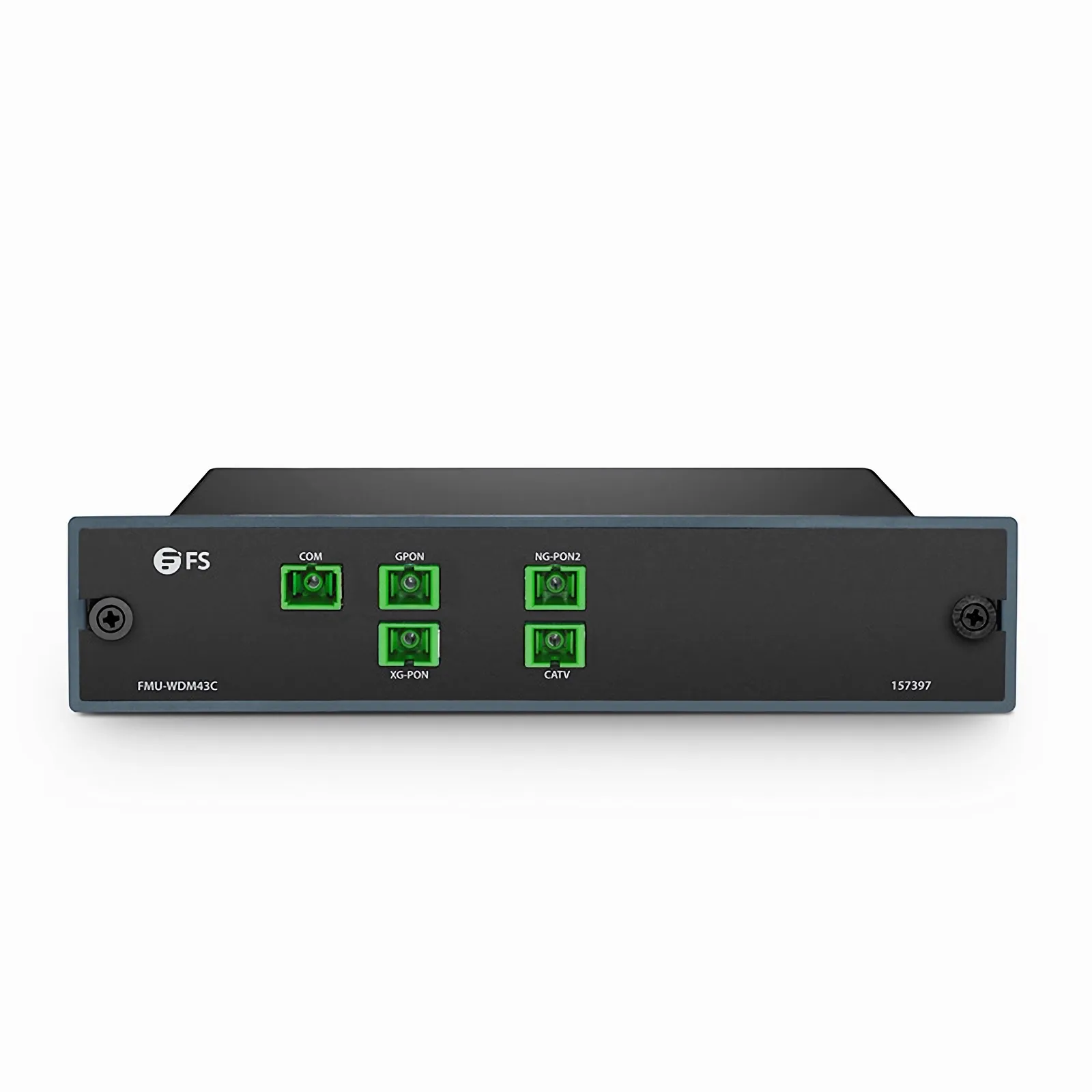FMU-WDM43C, PON Coexistence Element (CEx) WDM for GPON/XG(S)-PON/NG-PON2/CATV, SC/APC, FMU Plug-in Module