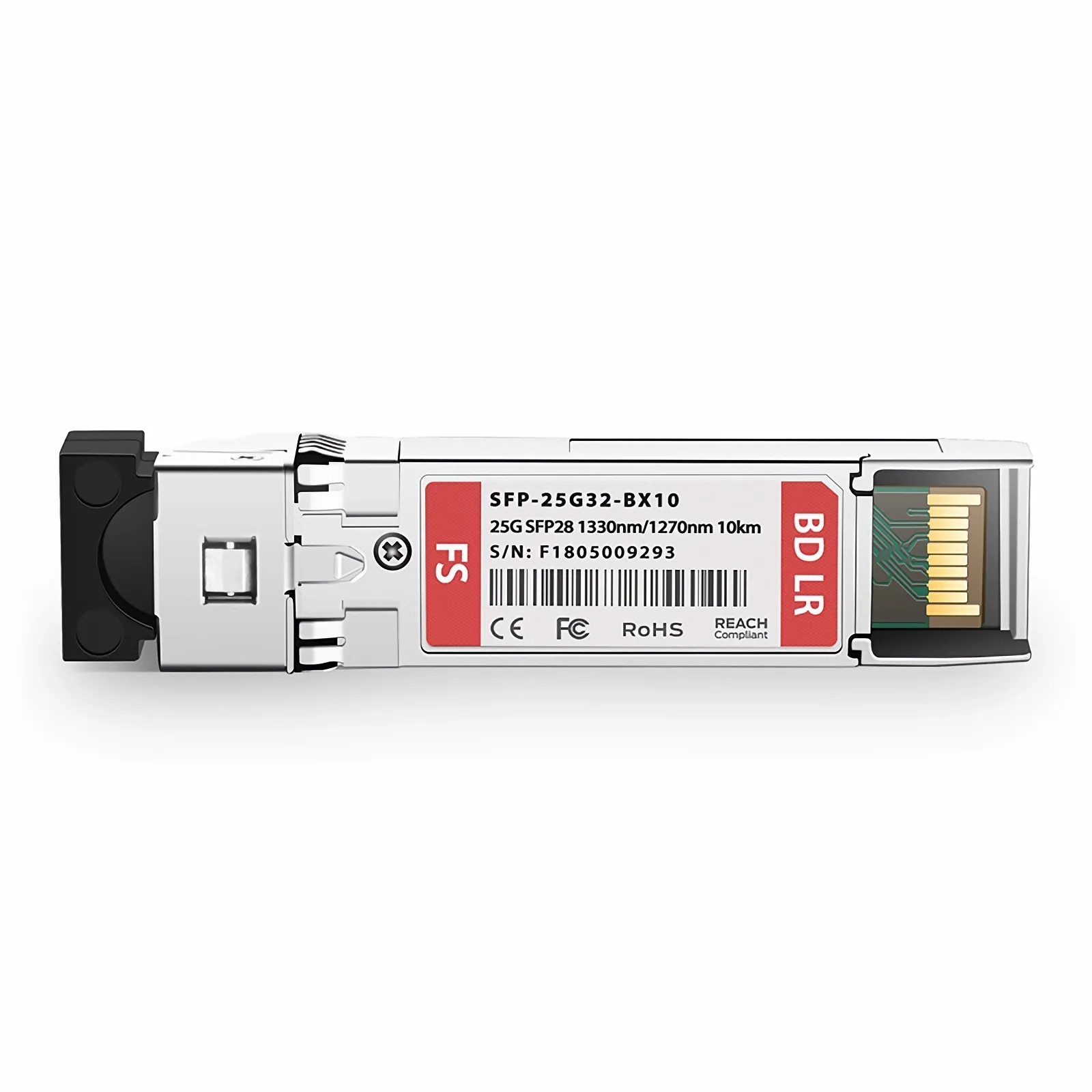 Customized 25GBASE-D SFP28 BiDi 1330nm-TX/1270nm-RX 10km Simplex LC/UPC SMF Transceiver Module