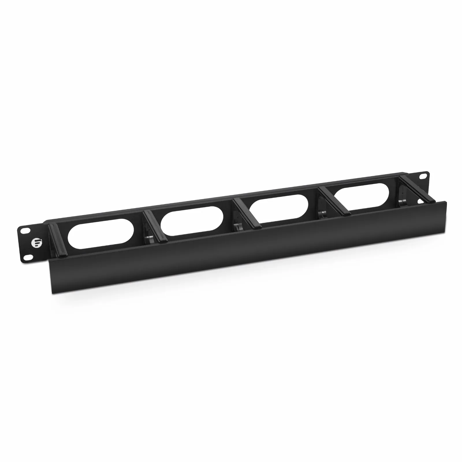 Horizontal Single Sided Manager, 1RU, 5 Snap-in D-Rings, 3.14 in. Depth