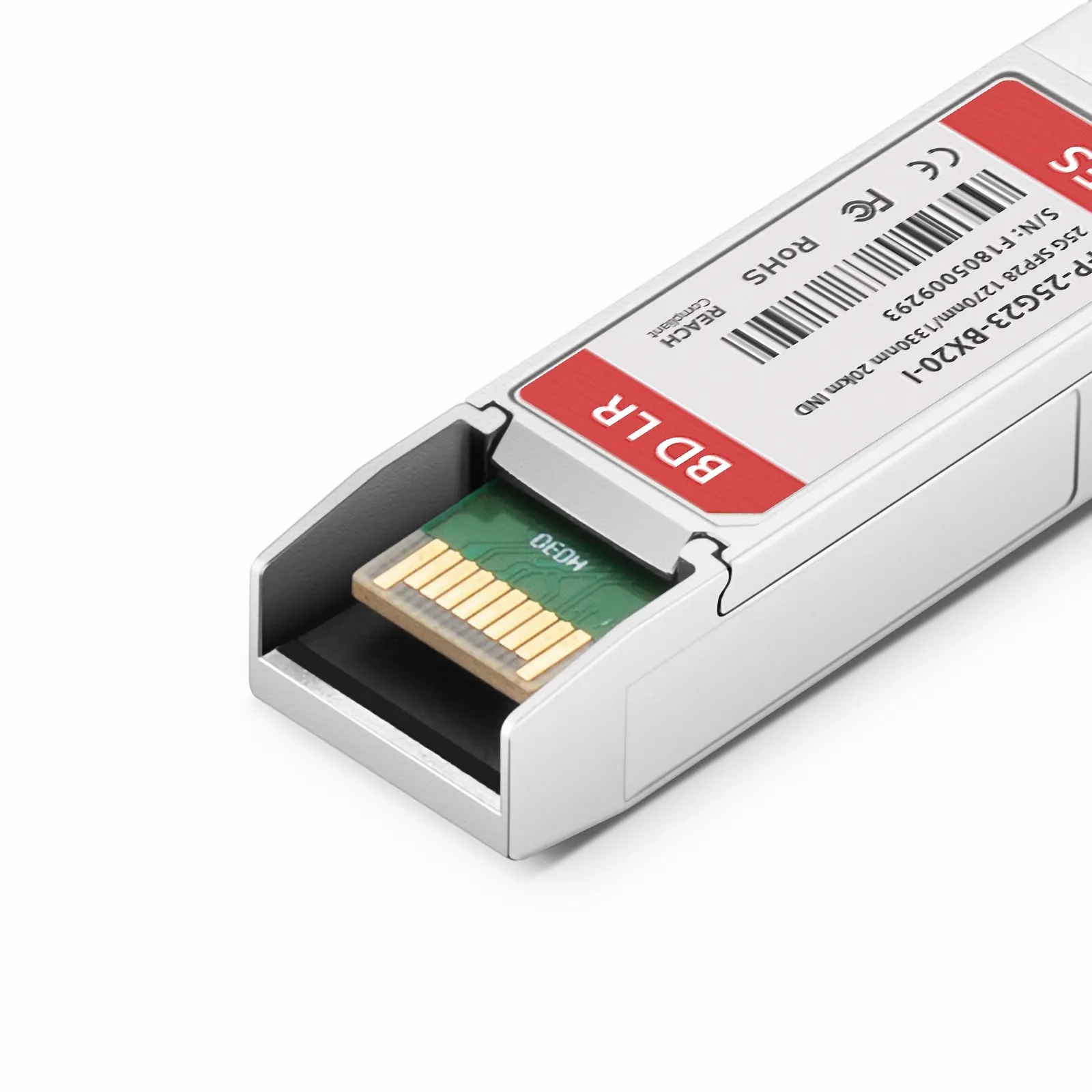 Customized 25GBASE-U SFP28 BiDi 1270nm-TX/1330nm-RX 20km Simplex LC/UPC SMF Transceiver Module (Industrial)