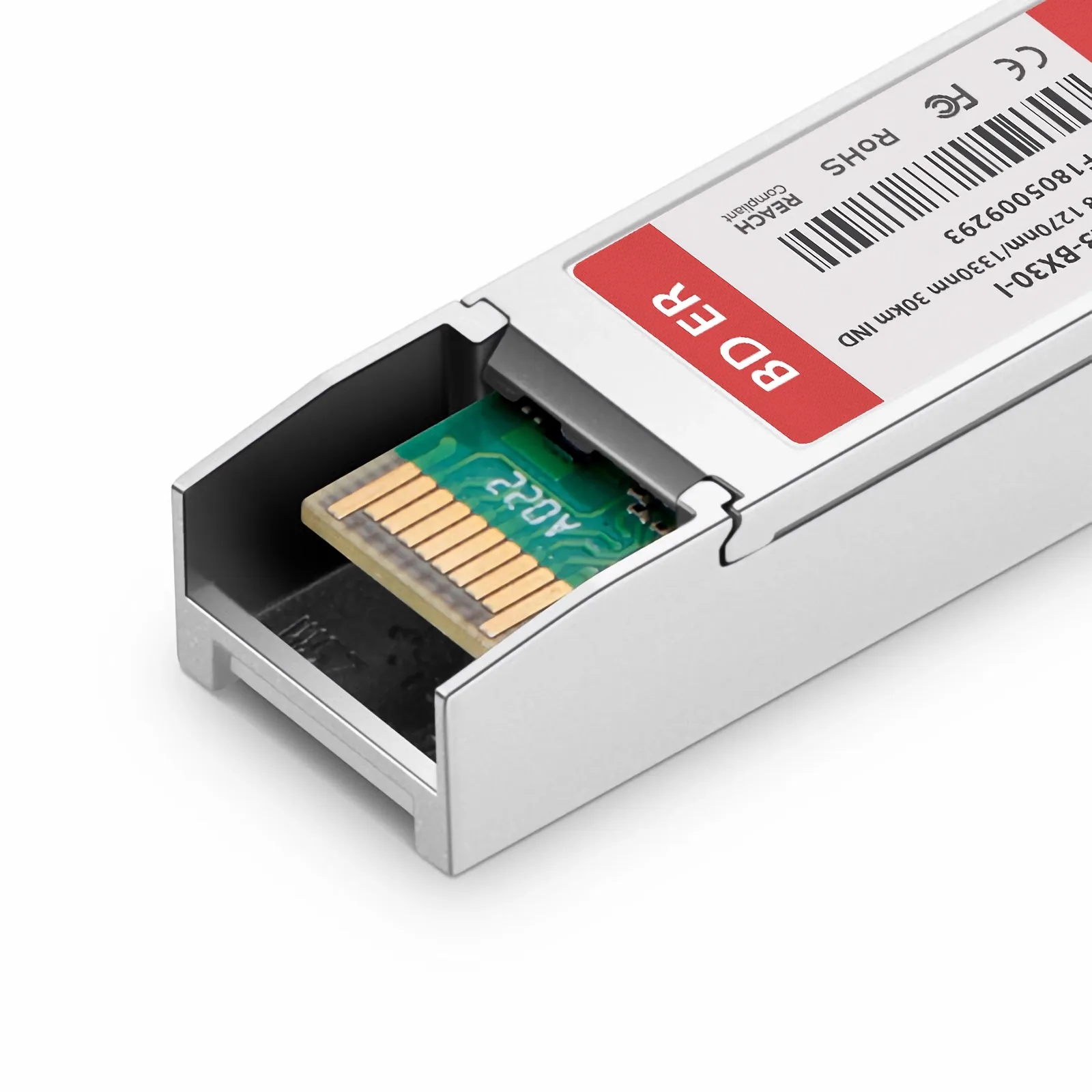 Customized 25GBASE-U SFP28 BiDi 1270nm-TX/1310nm-RX 30km Simplex LC/UPC SMF Transceiver Module (Industrial)