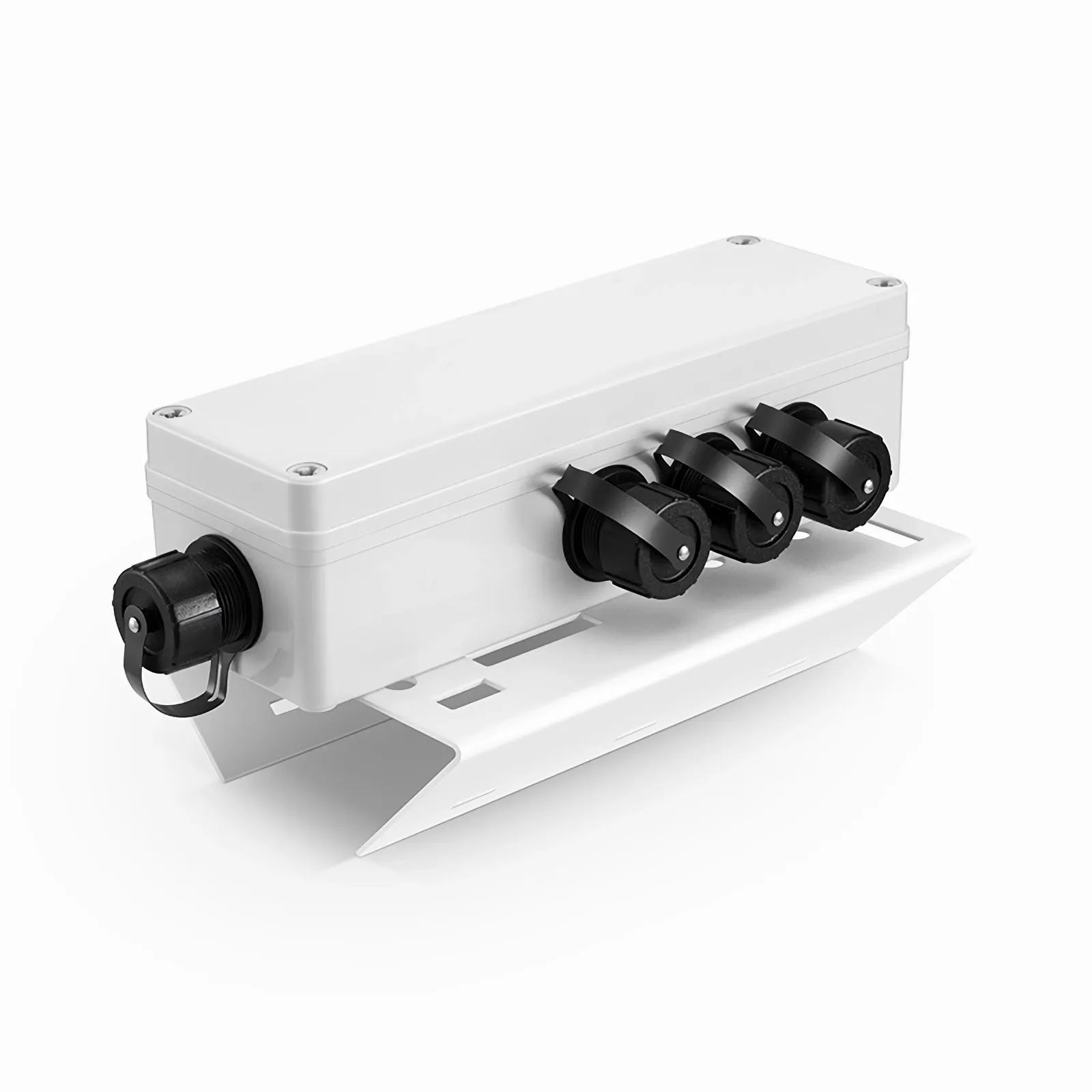 FTTA Waterproof MTP-12 to 6 x LC Duplex OS2 Fiber Optical Distribution Box with Pole Mounting Brackets