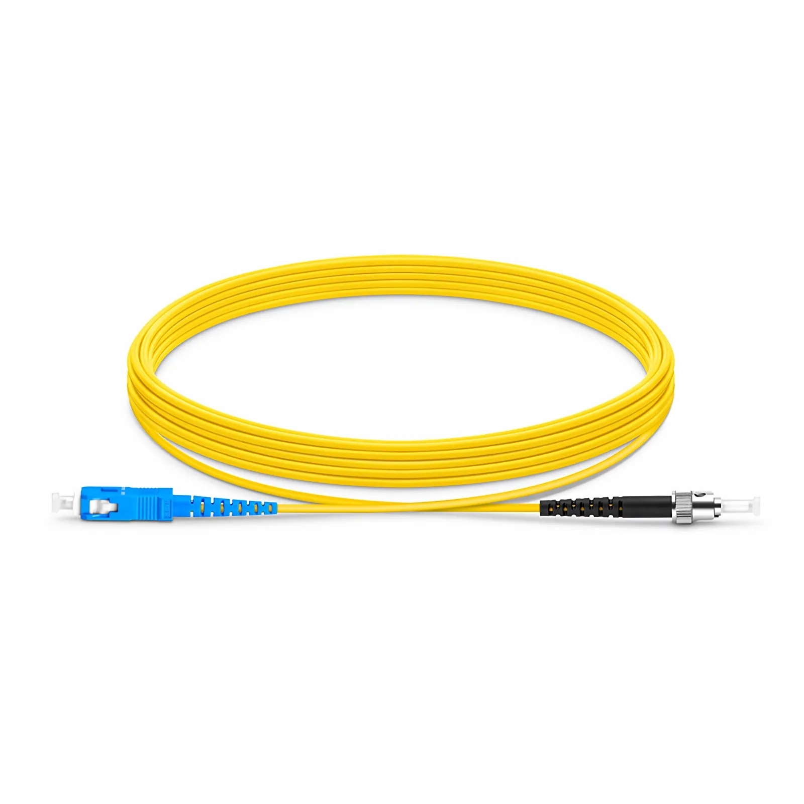 5m SC APC to ST UPC Simplex OS2 Single Mode PVC (OFNR) 1.6mm Tight ...
