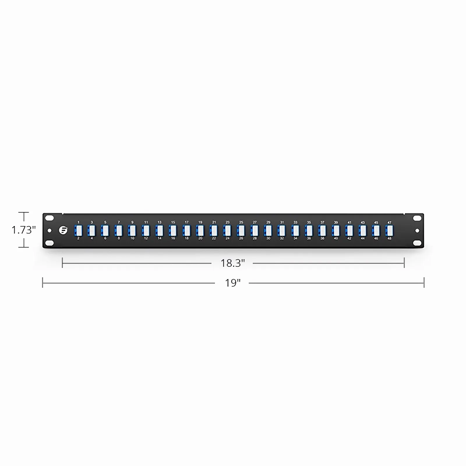24ポートLCデュプレックスコネクタOS2シングルモード｜19インチ