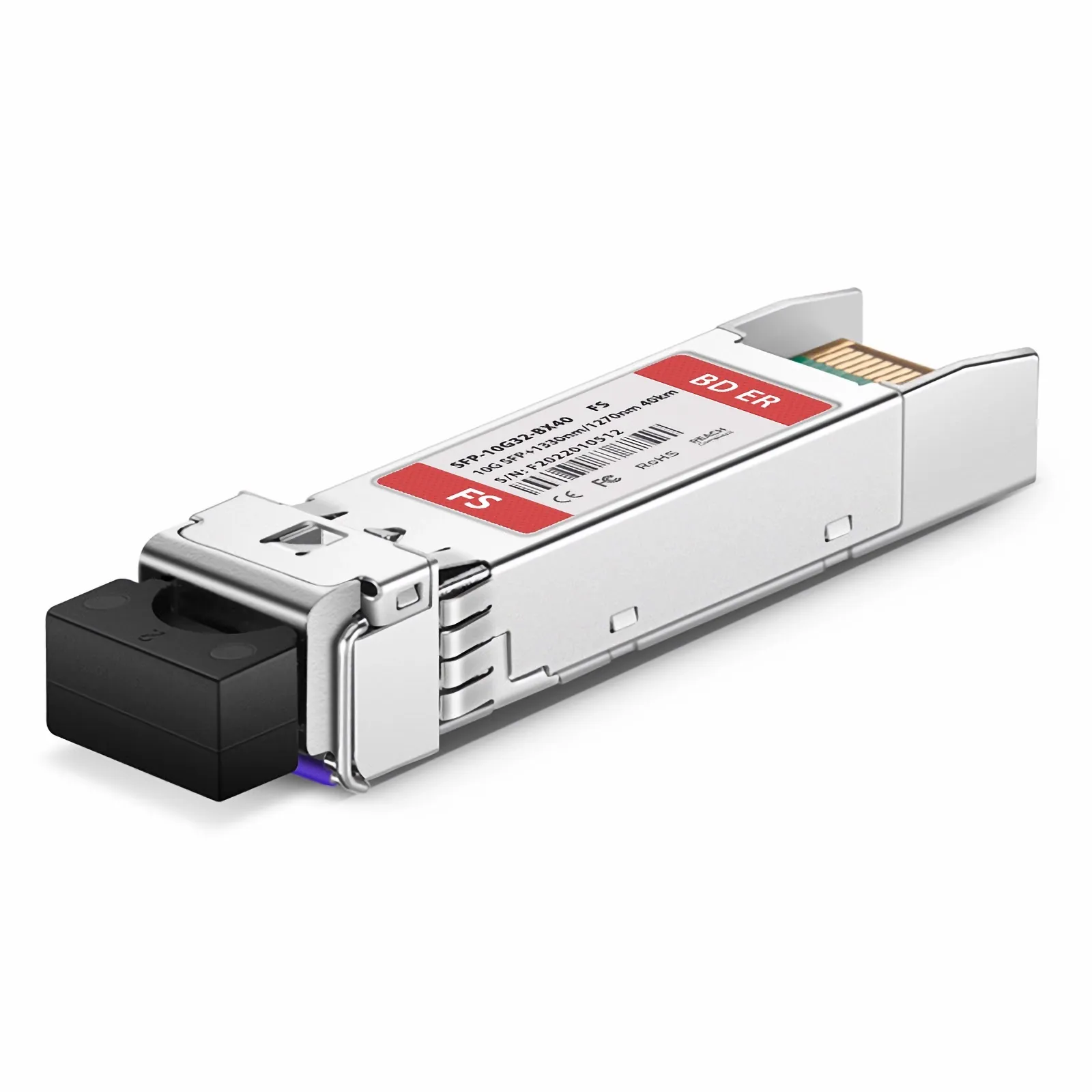 FS SFP-10G-BX40 BiDi SFP+モジュール（1330nmTX/1270nmRX、40km