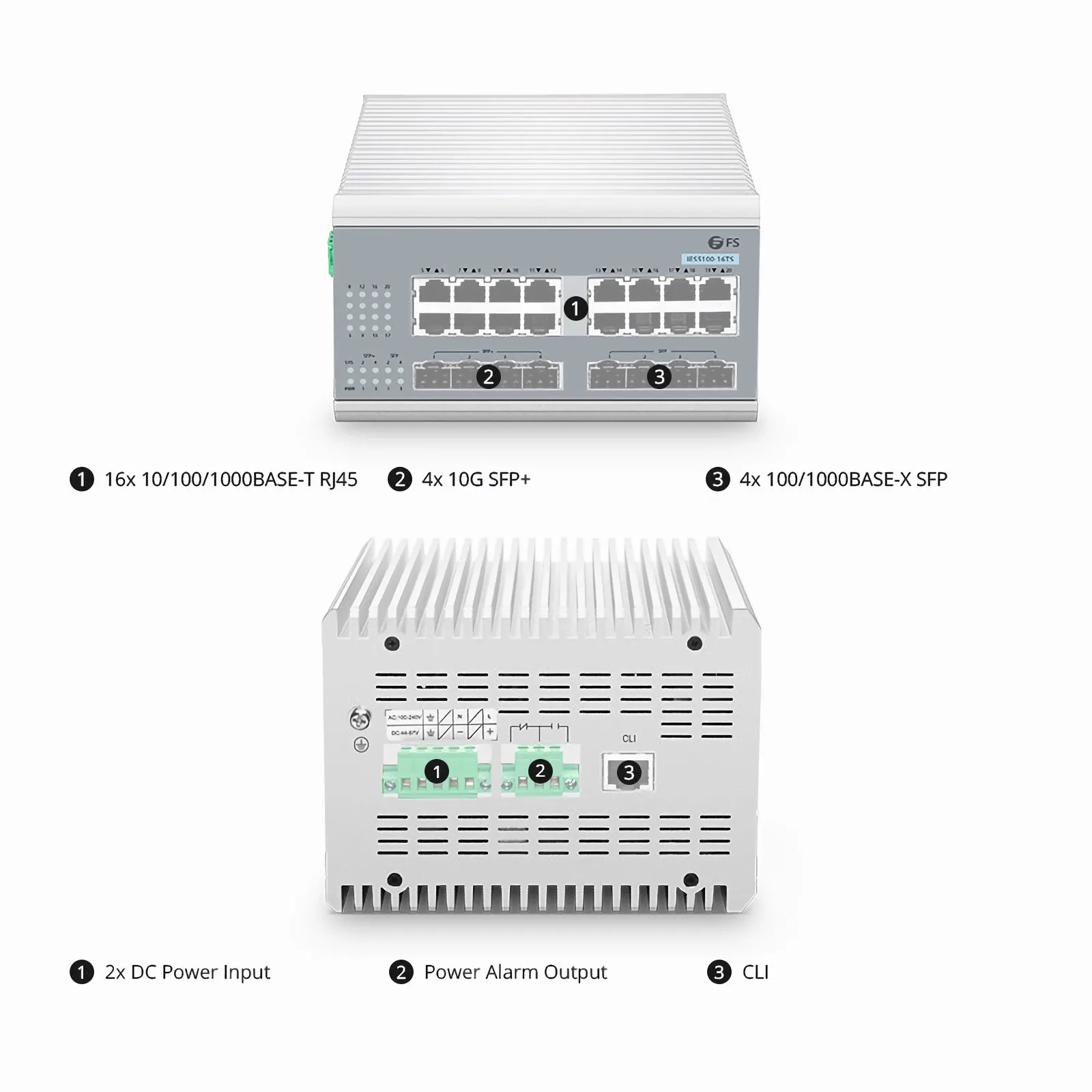 Cette image concerne IES5100-16TS.