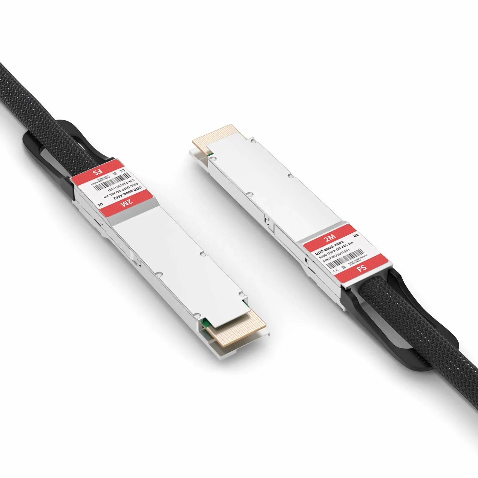 2m (7ft) Generic Compatible 800G QSFP-DD 8 x 100G PAM4 Active Electrical Cable