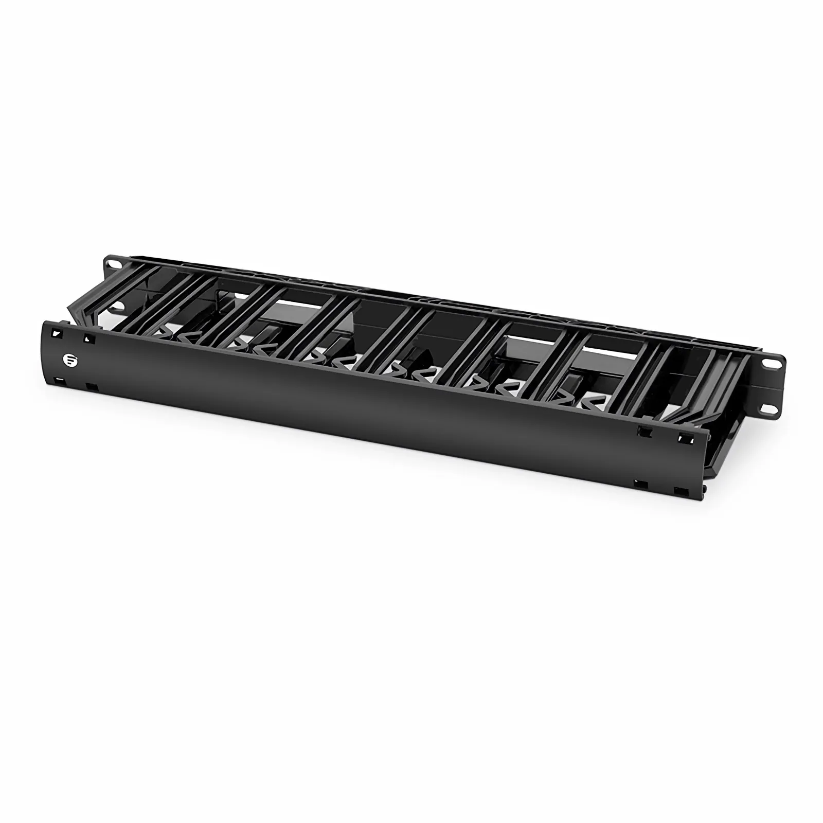 Horizontal Single Sided Manager, 1RU, Finger Duct with Cover, 5.01 in. Depth
