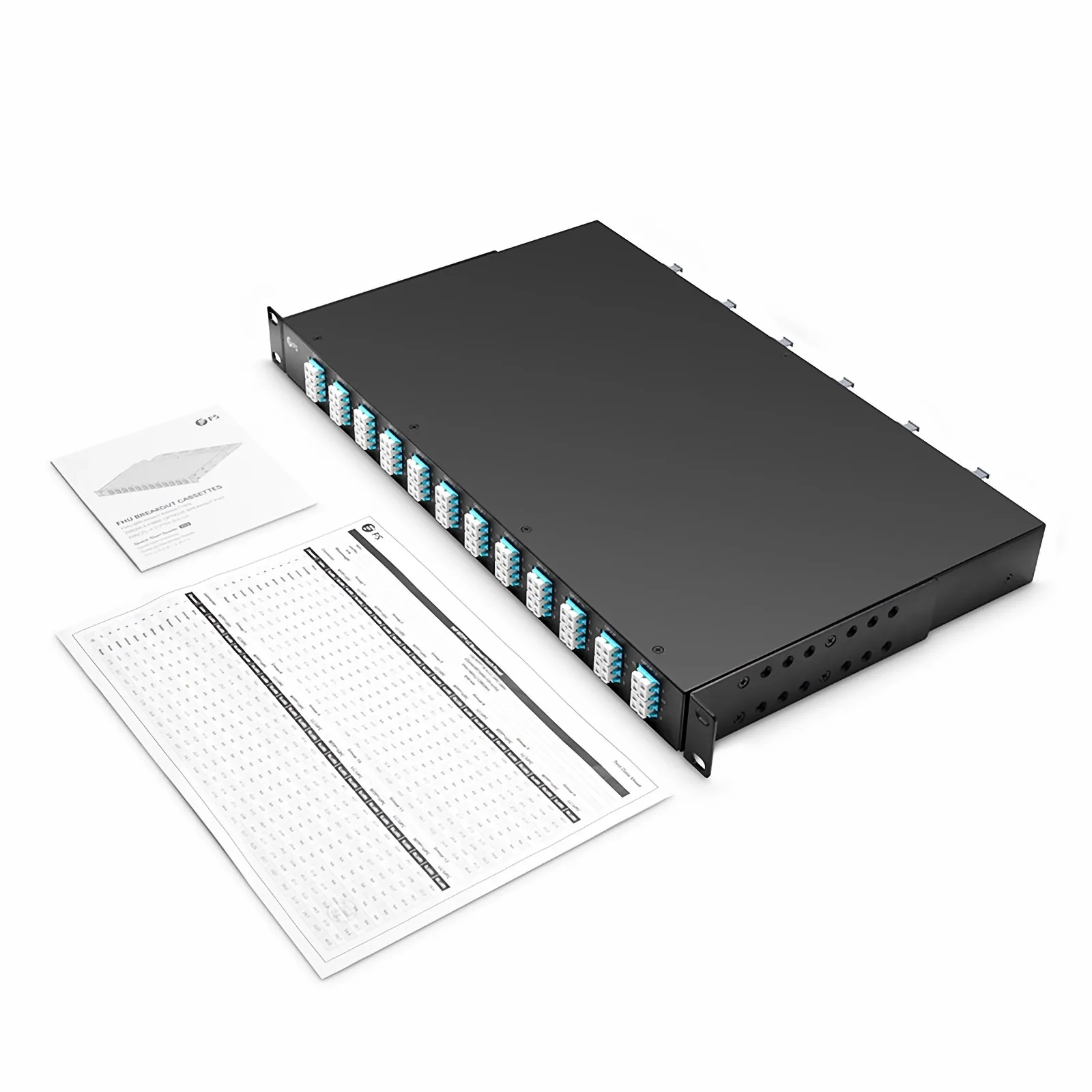 1U MTP® to LC Breakout Fibre Patch Panel, OS2 Single Mode