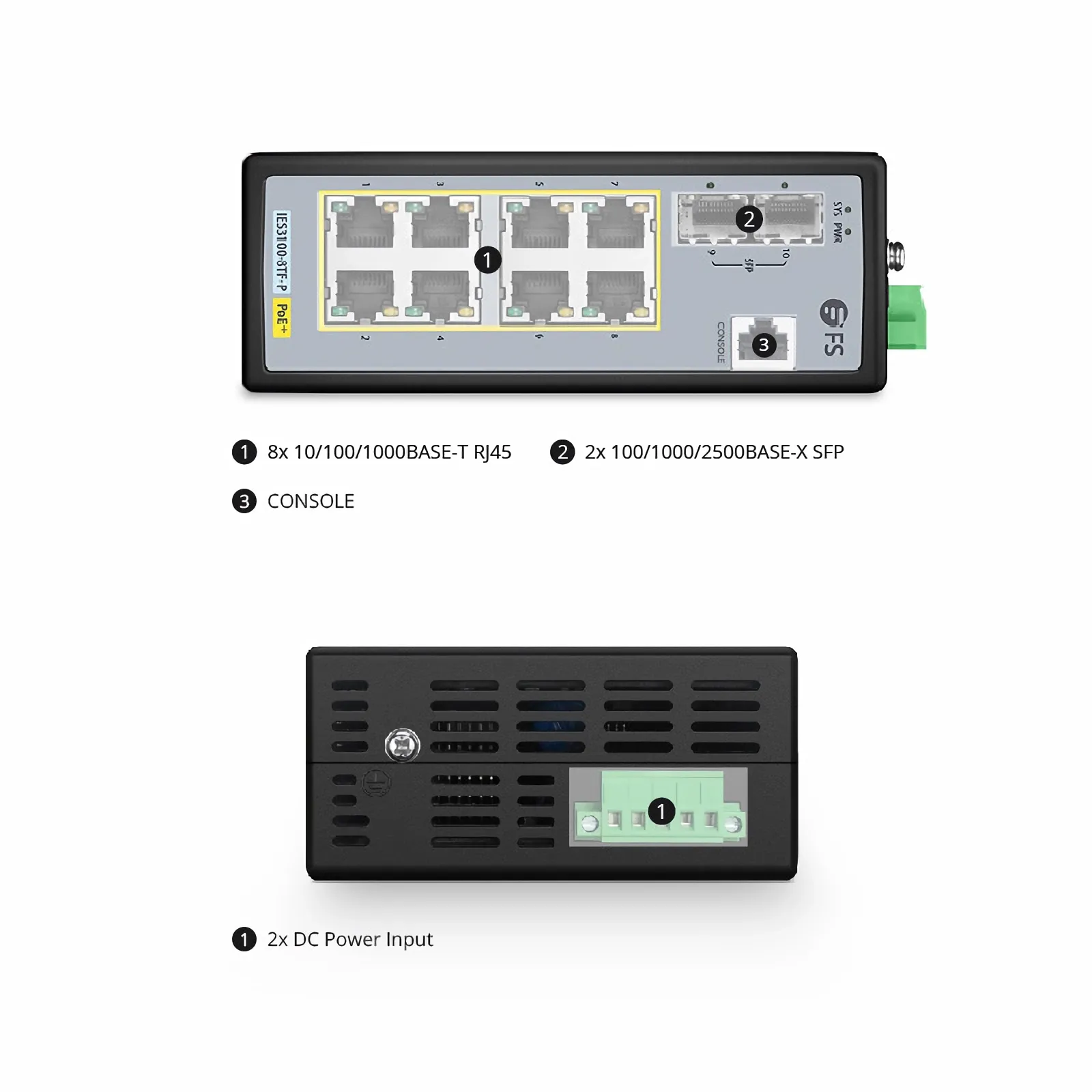 8ポート10ギガビットマネージドスイッチ、4x10G RJ45イーサネット Binardat 8ポート10ギガビットマネージドスイッチ、4x10G RJ45