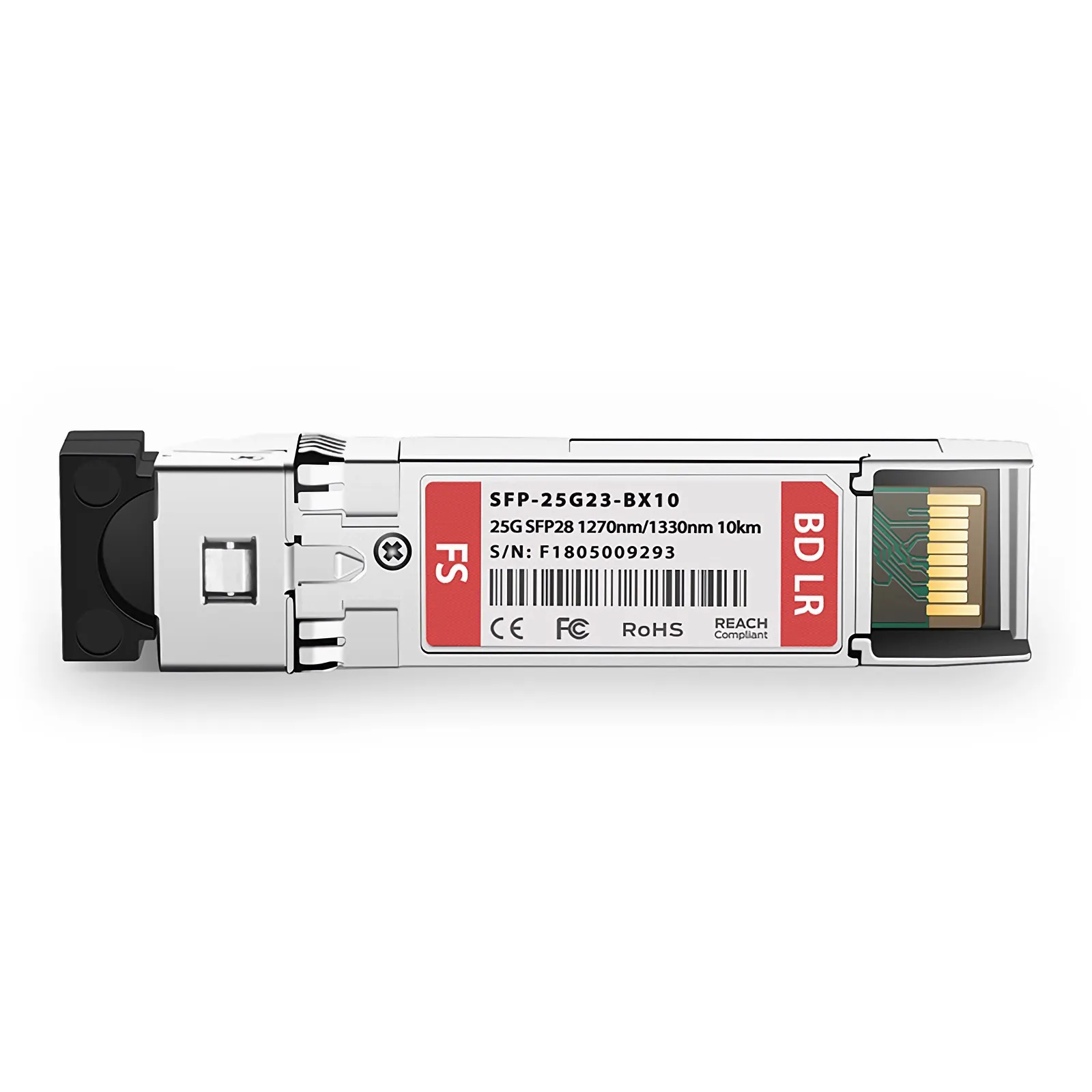 Customized 25GBASE-U SFP28 BiDi 1270nm-TX/1330nm-RX 10km Simplex LC/UPC SMF Transceiver Module
