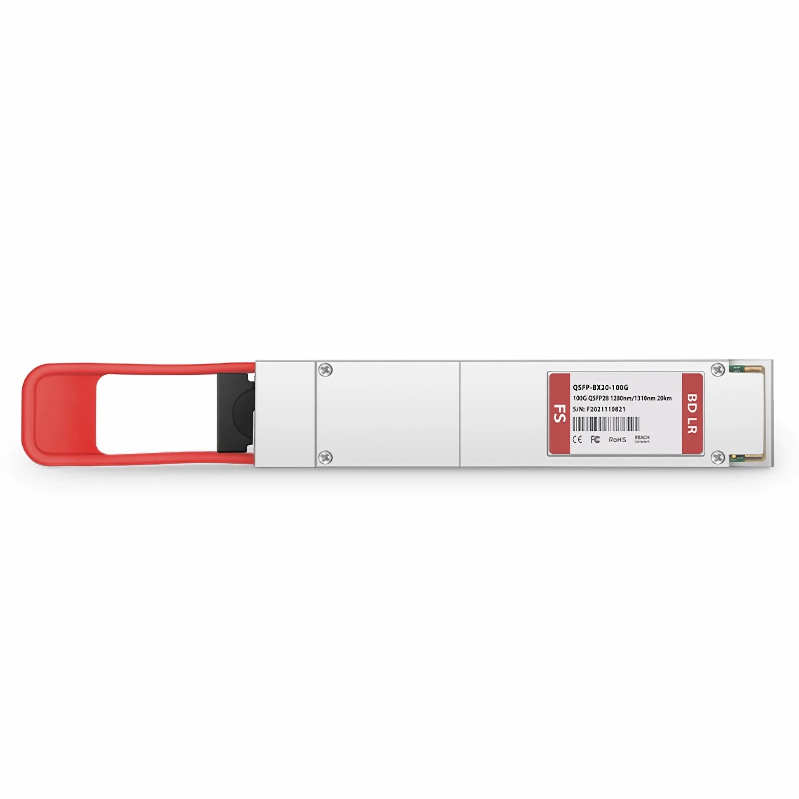 Customized 100GBASE-BX20-D QSFP28 BiDi 4 x 25G NRZ 1310nm-TX/1280nm-RX 20km Simplex LC/UPC SMF Transceiver Module