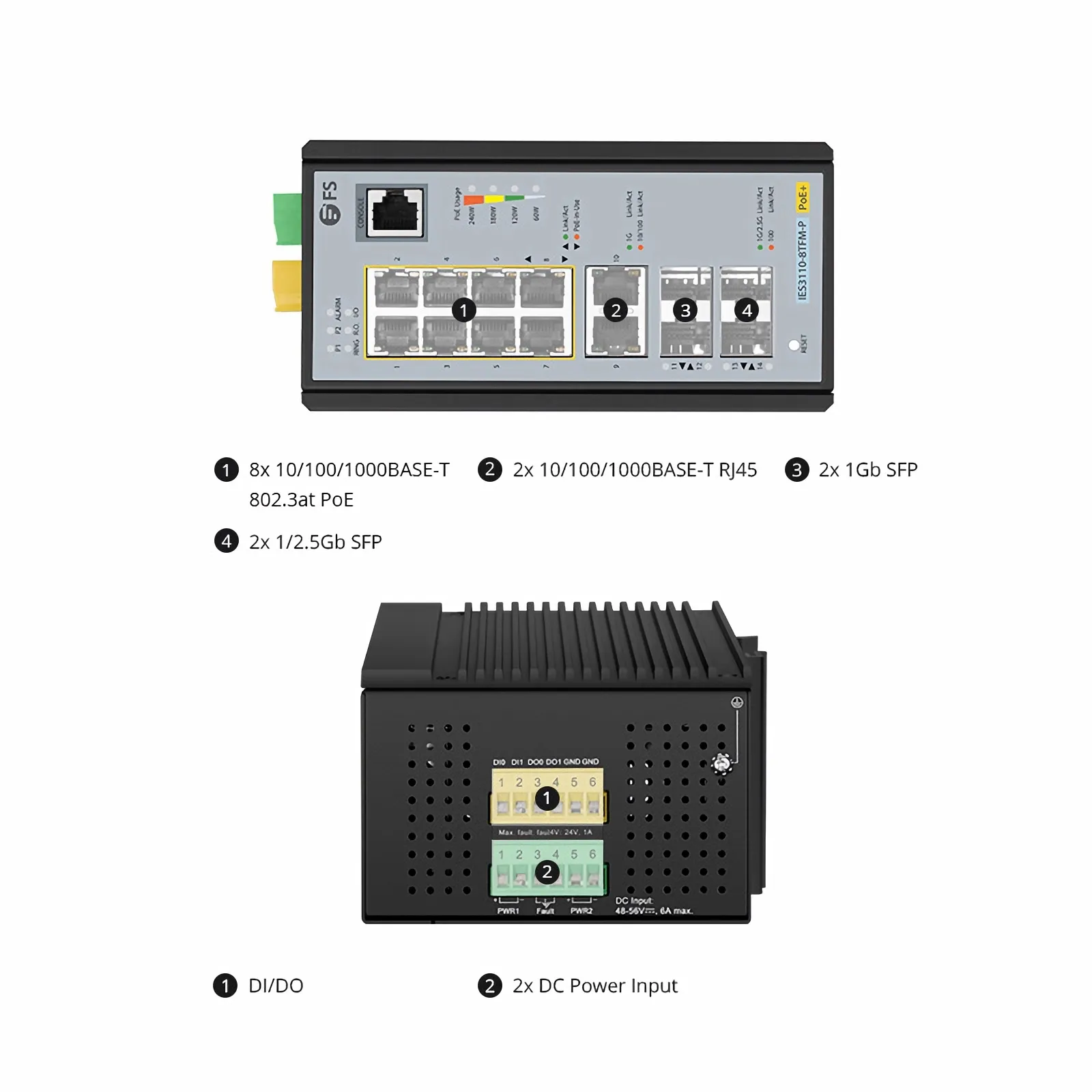 Esta imagen trata sobre IES3110-8TFM-P.