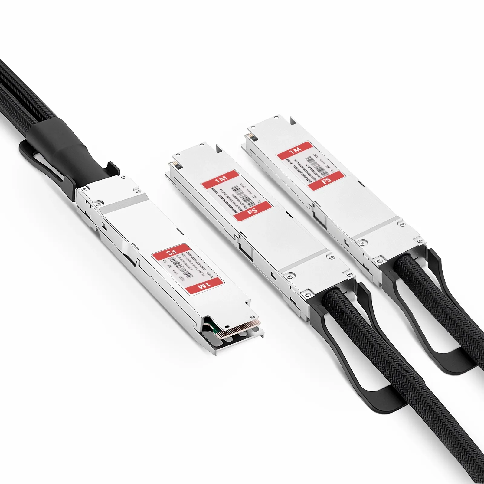 1m (3ft) NVIDIA/Mellanox MCA7J60-N001 Compatible 800G OSFP 8 x 100G PAM4 IHS/Finned Top to 2 x 400G OSFP 4 x 100G PAM4 RHS/Flat Top Ethernet Active Copper Breakout Cable