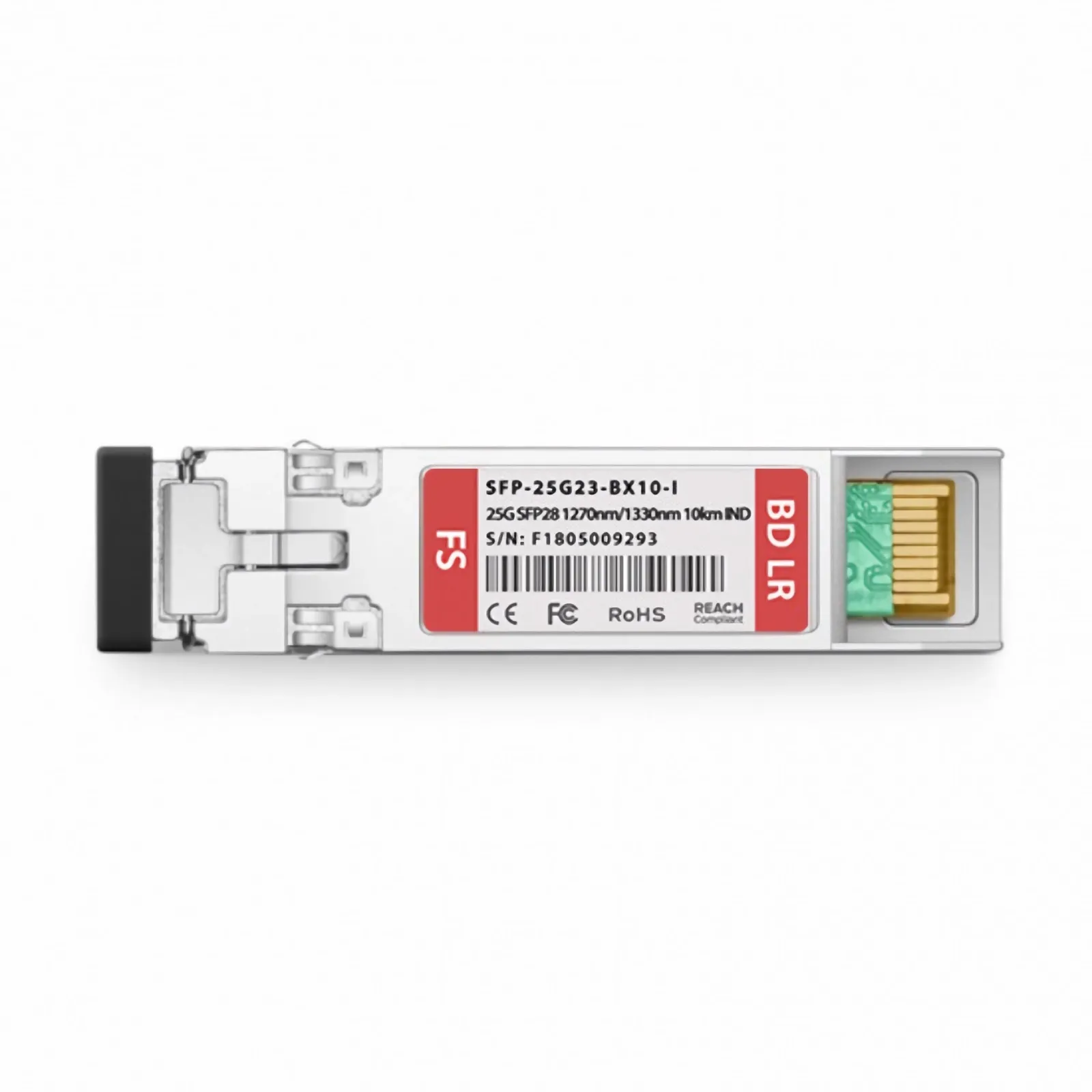 Customized 25GBASE-U SFP28 BiDi 1270nm-TX/1330nm-RX 10km Simplex LC/UPC SMF Transceiver Module (Industrial)
