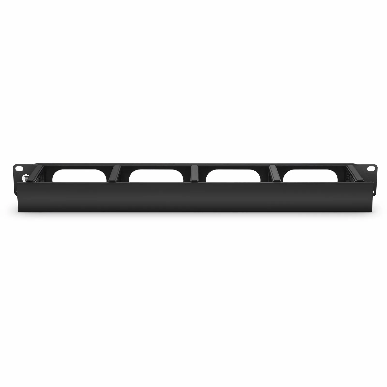 Horizontal Single Sided Manager, 1RU, 5 Snap-in D-Rings, 3.14 in. Depth