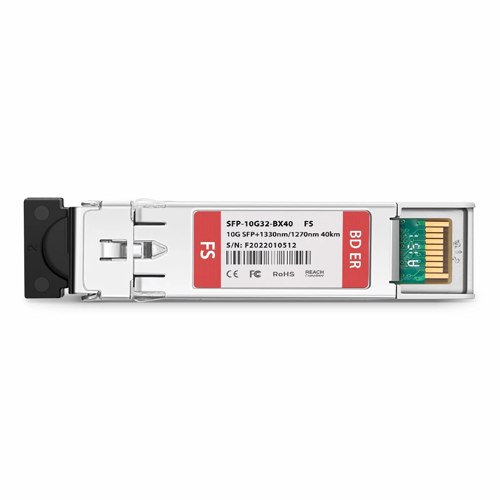 FS SFP-10G-BX40 BiDi SFP+モジュール（1330nmTX/1270nmRX、40km