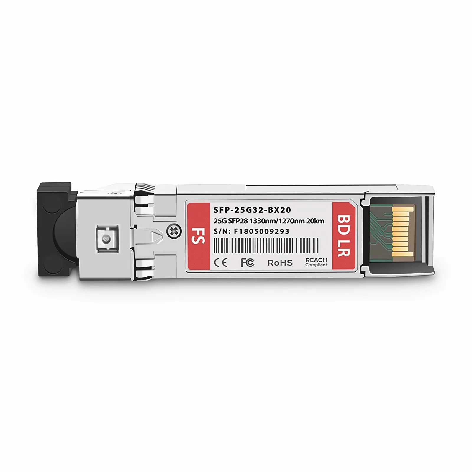 Customized 25GBASE-D SFP28 BiDi 1330nm-TX/1270nm-RX 20km Simplex LC/UPC SMF Transceiver Module