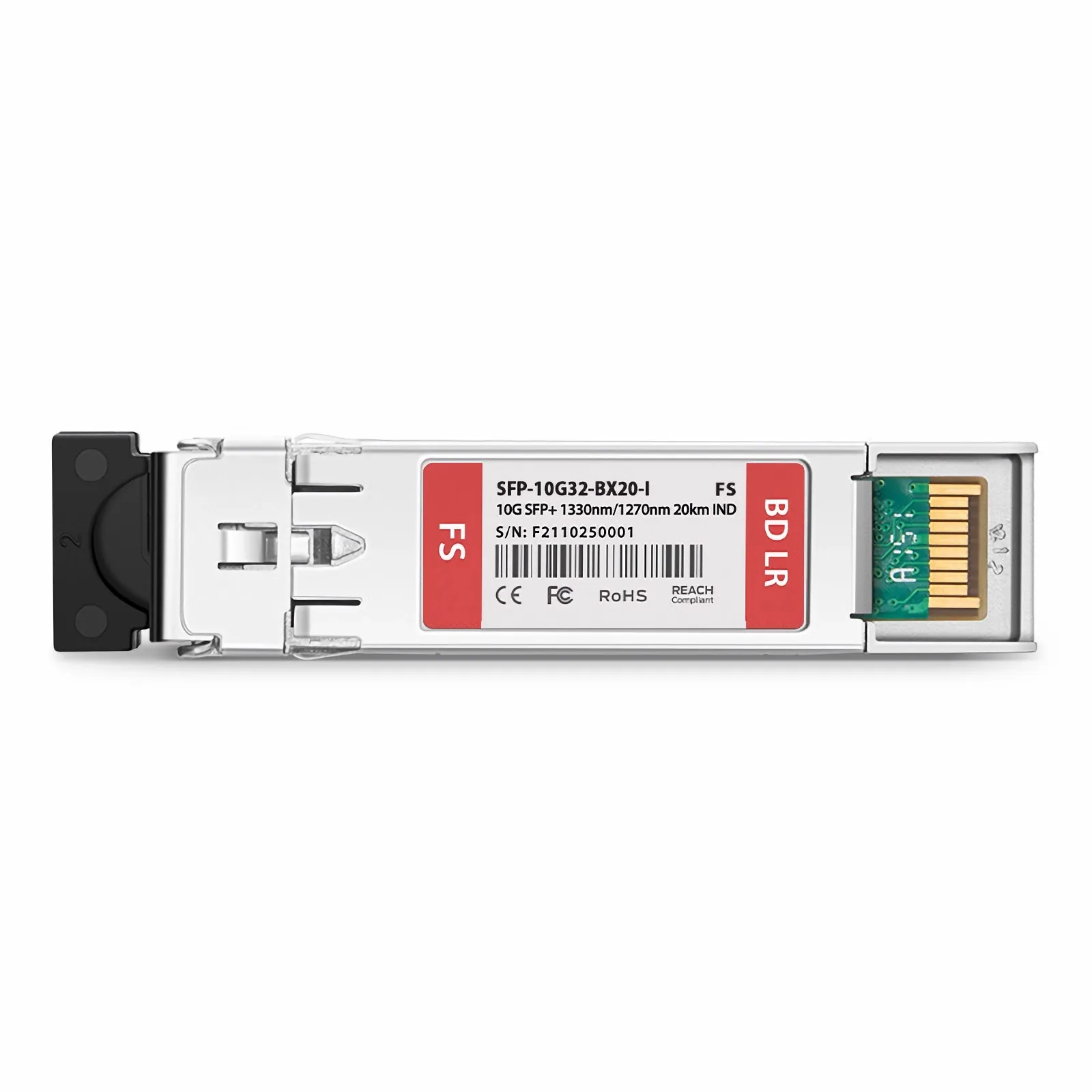 10GBASE-BX BiDi SFP+ 1330nm-TX/1270nm-RX 20km DOM Simplex LC/UPC