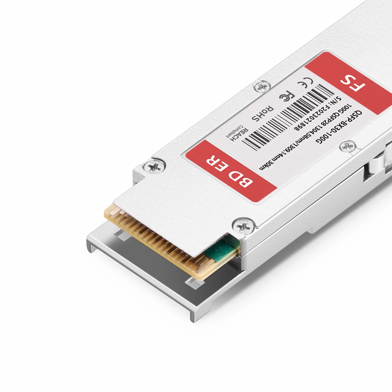 Customized 100GBASE-BX30-U QSFP28 BiDi 4 x 25G NRZ 1304.58nm-Tx/1309.14nm-Rx 30km Simplex LC/UPC SMF Transceiver Module