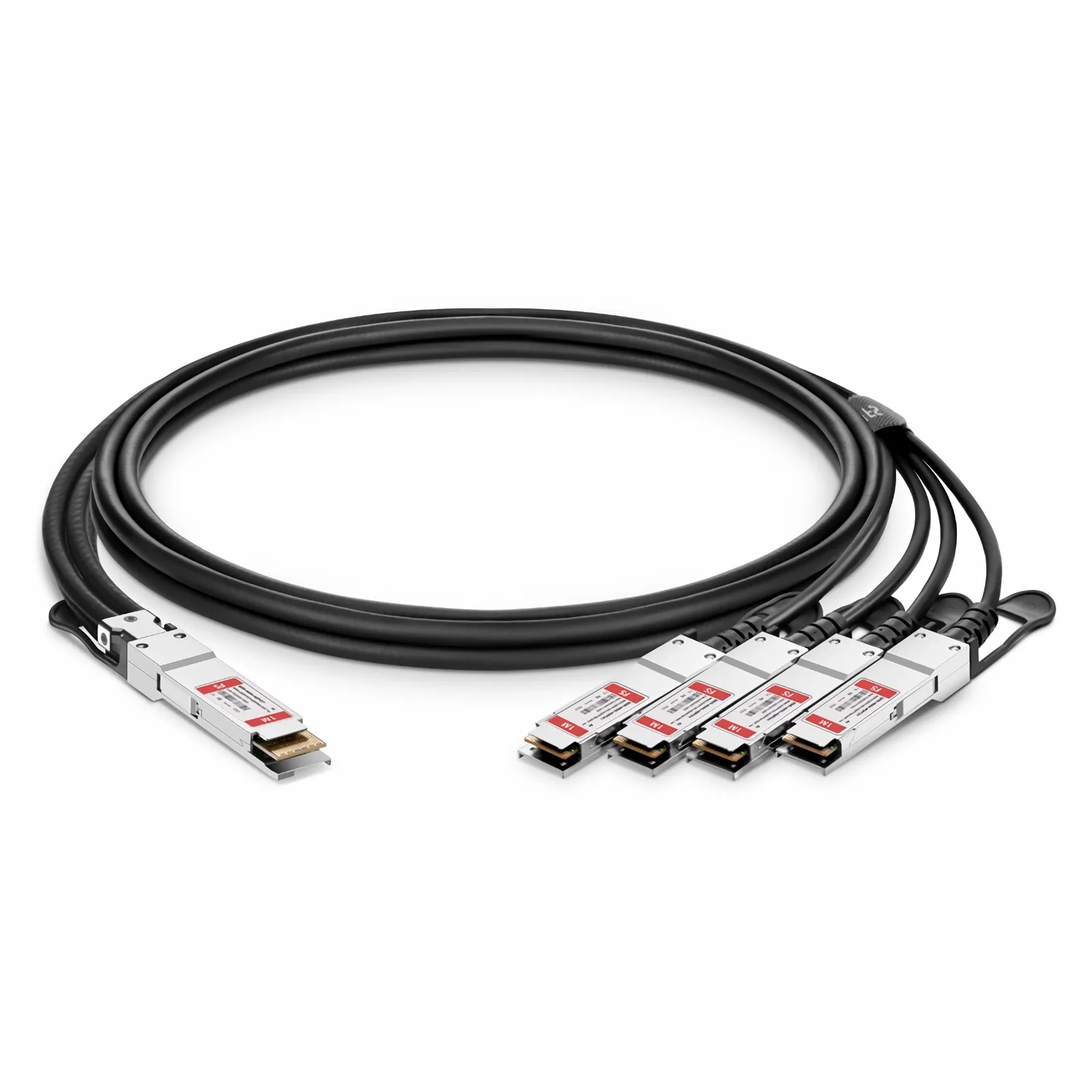 Customized 400G QSFP-DD to 4 x 100G QSFP56 Passive Copper Breakout Cable