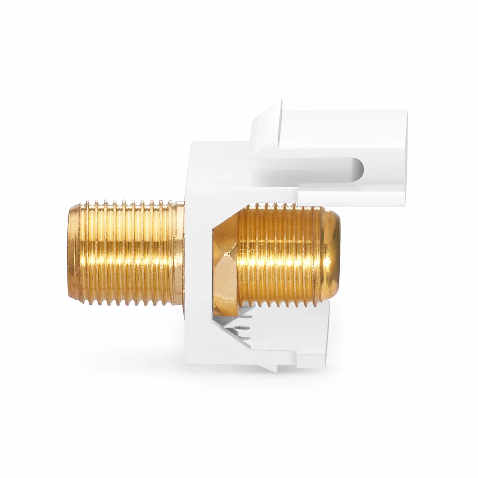 Feedthrough SyncEase™ F-Connector, Gold-Plated, White