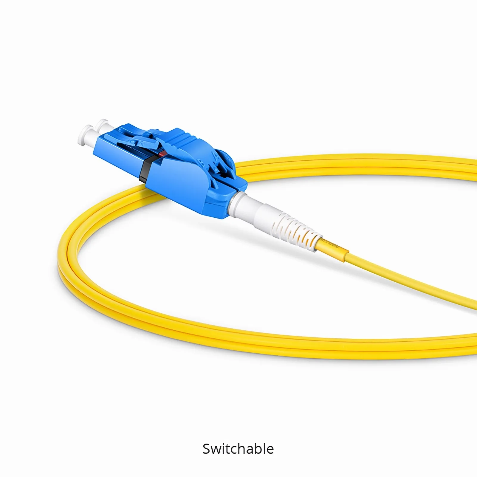 This picture is about Uniboot Duplex 0.2dB IL OS2 Single Mode LC/SC UPC BIF Fiber Optic Patch Cable.