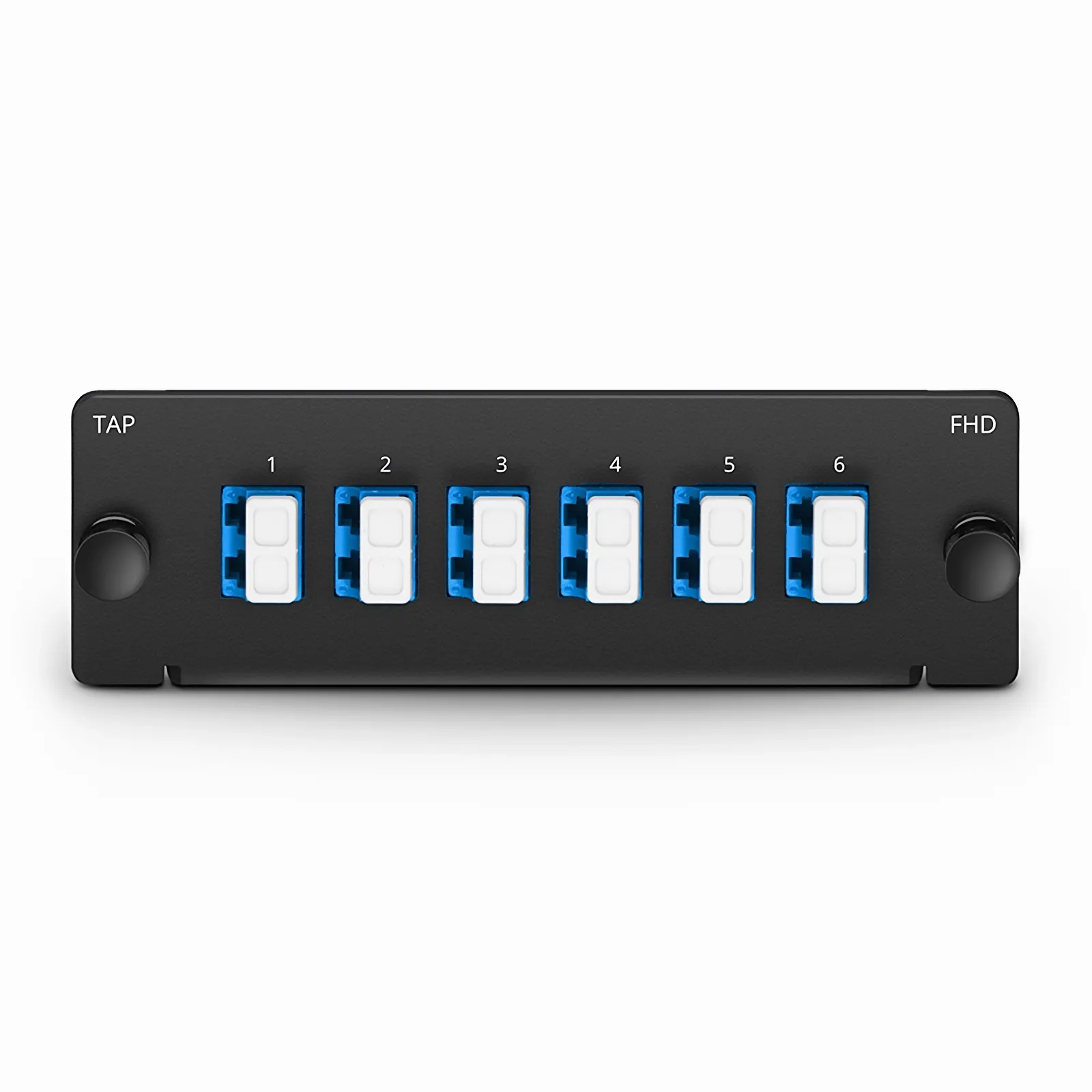 FHD® MTP®-LC TAP Cassette, OS2 Single Mode, 6 x LC Duplex Live Ports, MTP®-12 Male Live Port, MTP®-12 Male TAP Port, 50/50 Split Ratio (Live/TAP), 10/40/100G