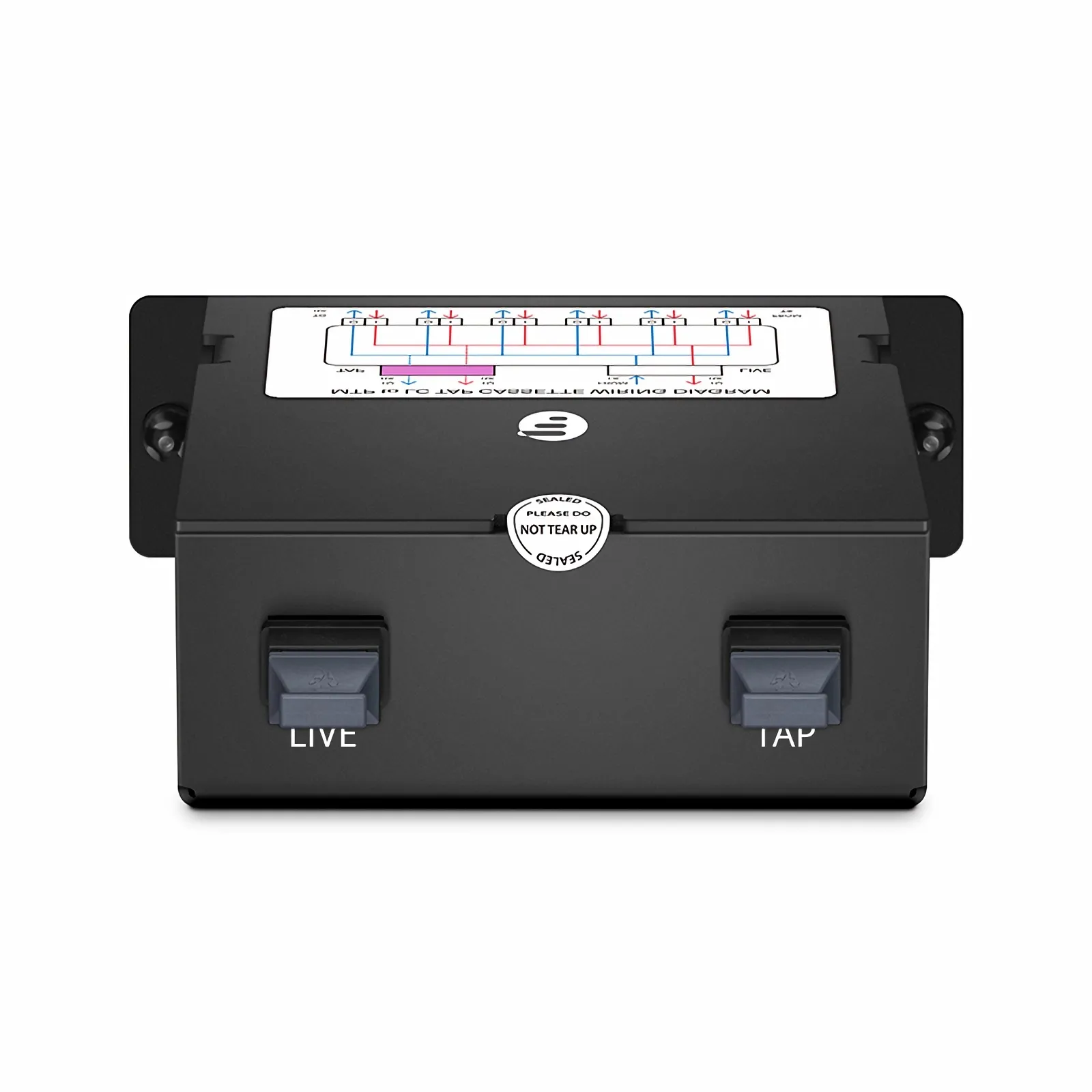 FHD® MTP®-LC TAP Cassette, OS2 Single Mode, 6 x LC Duplex Live Ports, MTP®-12 Male Live Port, MTP®-12 Male TAP Port, 50/50 Split Ratio (Live/TAP), 10/40/100G