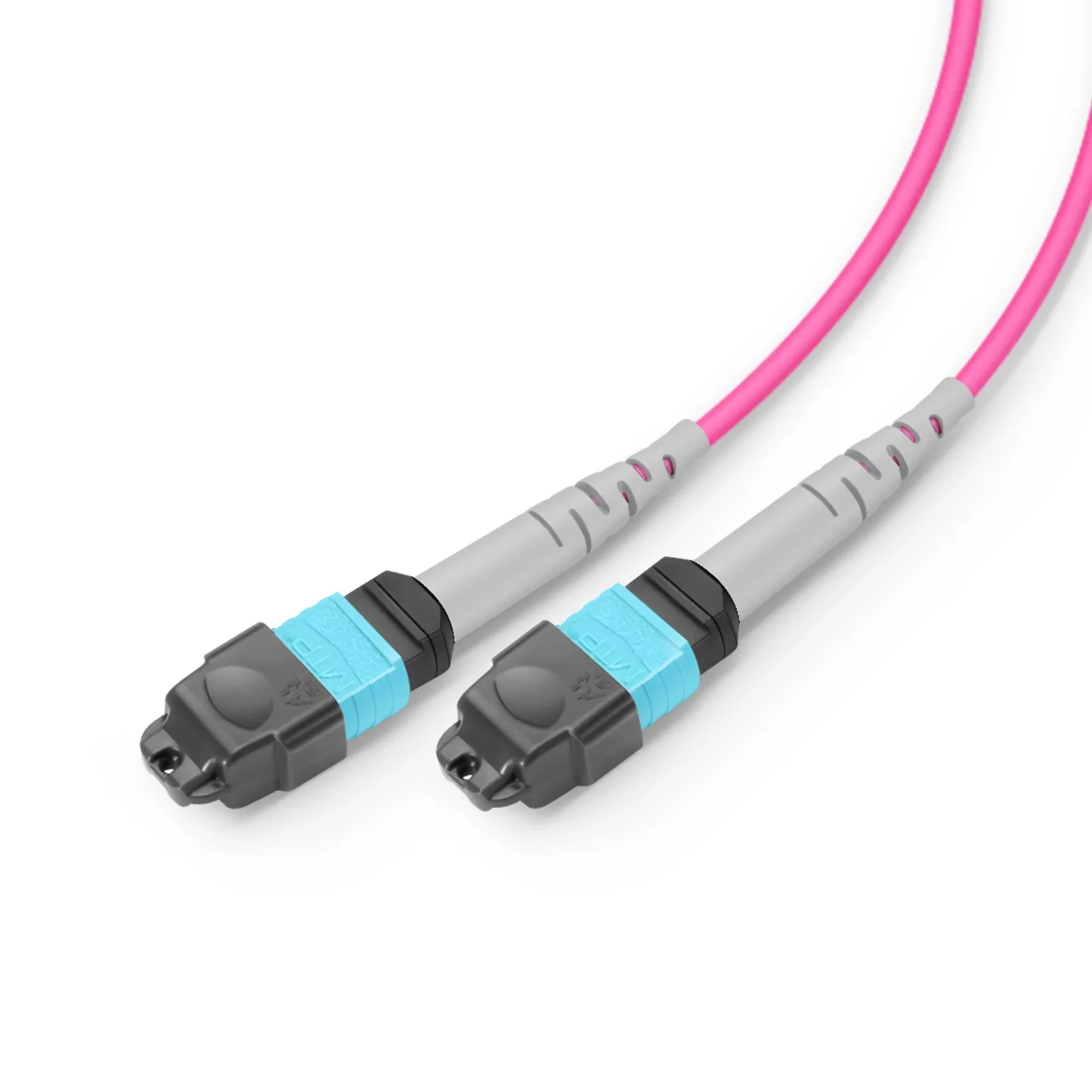 1m (3ft) MMC Breakout Cable, MMC-16 APC (Female) to 2 x MTP&reg;-8 UPC (Female), 16 Fibers, Multimode (OM4), Plenum (OFNP), 0.35dB Max, Jumper Polarity, Magenta
