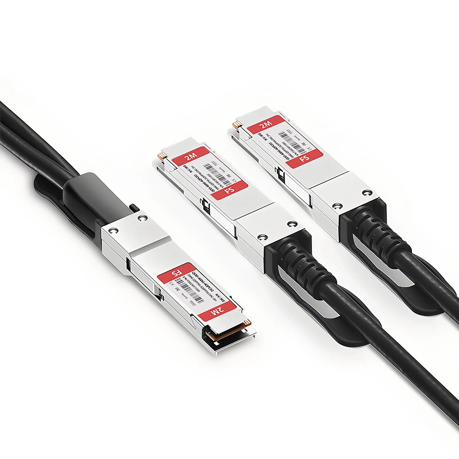 2m (7ft) NVIDIA/Mellanox MCP7H50-V002R26 Compatible 200G QSFP56 4 x 50G PAM4 to 2 x 100G QSFP56 2 x 50G PAM4 Ethernet Passive Copper Breakout Cable