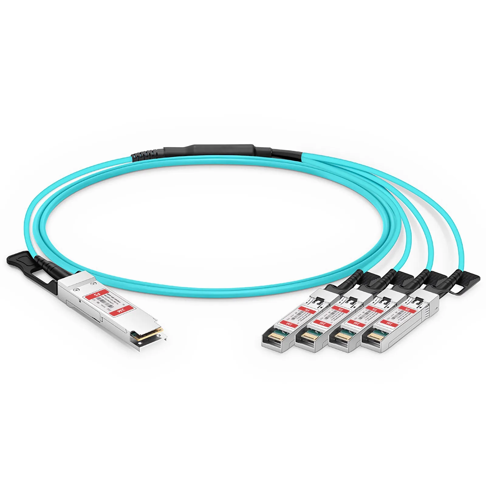 40G QSFP+ to 4 SFP+ Breakout Active Optical Cable 2m - FS.com